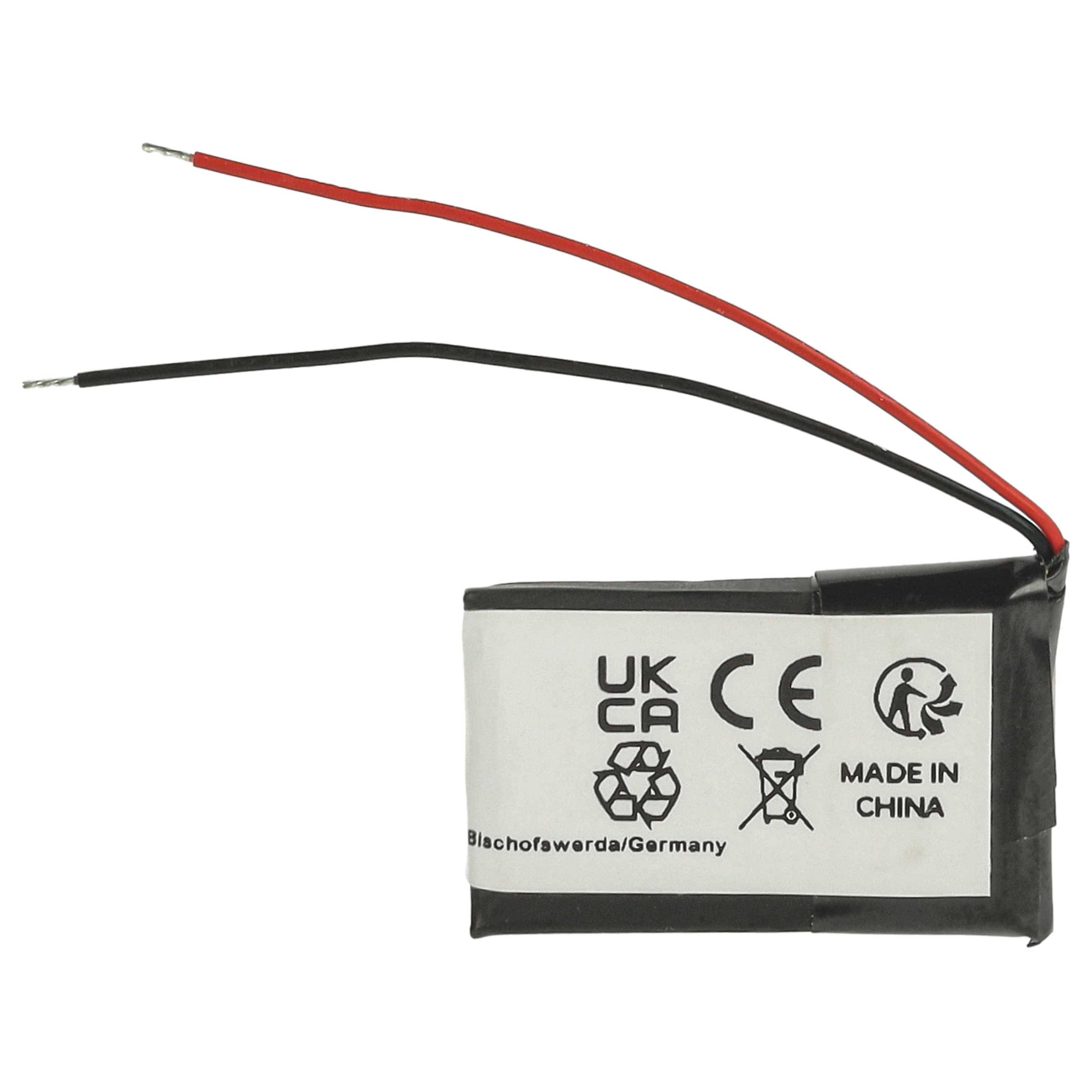 vhbw Akku kompatibel mit Garmin Approach X40 Smartwatch Uhr Fitnessarmband (80 mAh, 3,7 V, Li-Polymer)