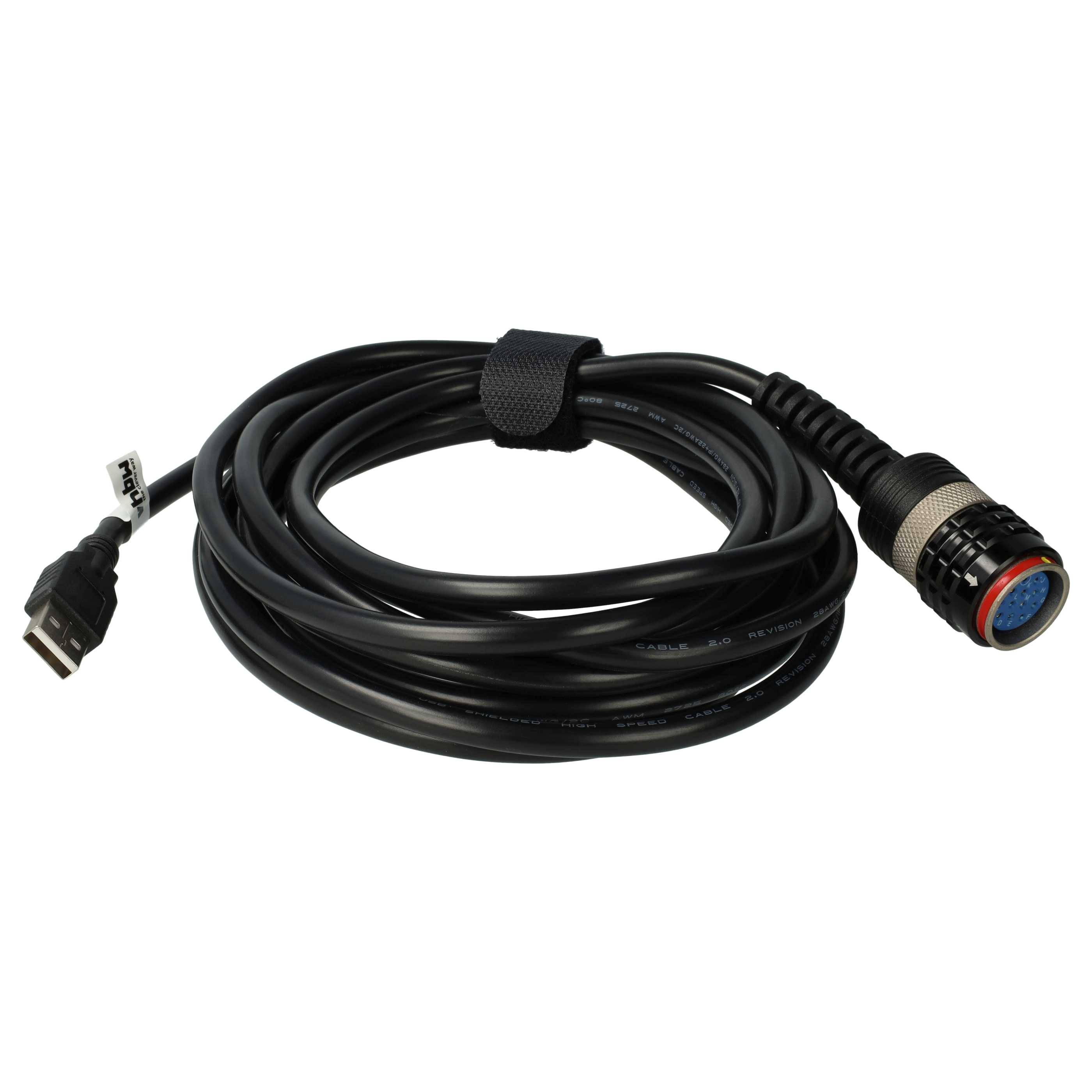 vhbw USB-Adapterkabel kompatibel mit MAC Truck Vocom 2 88890400 KFZ-Diagnosegerät - 390 cm