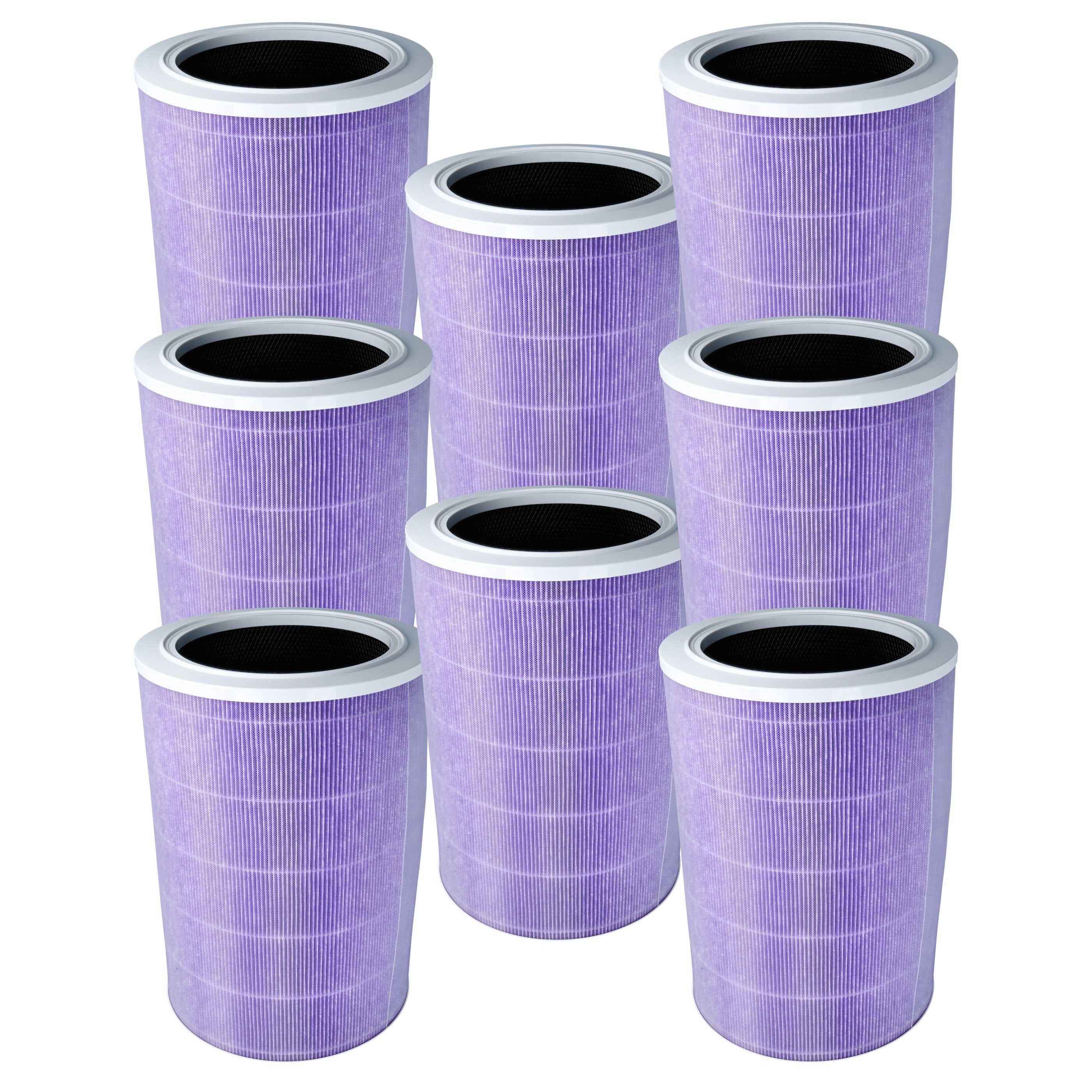 vhbw 8x HEPA Filter Ersatz für Trebs 15679093 für Luftreiniger - Ersatz-Filter mit integriertem Aktivkohle-Filter, antibakteriell