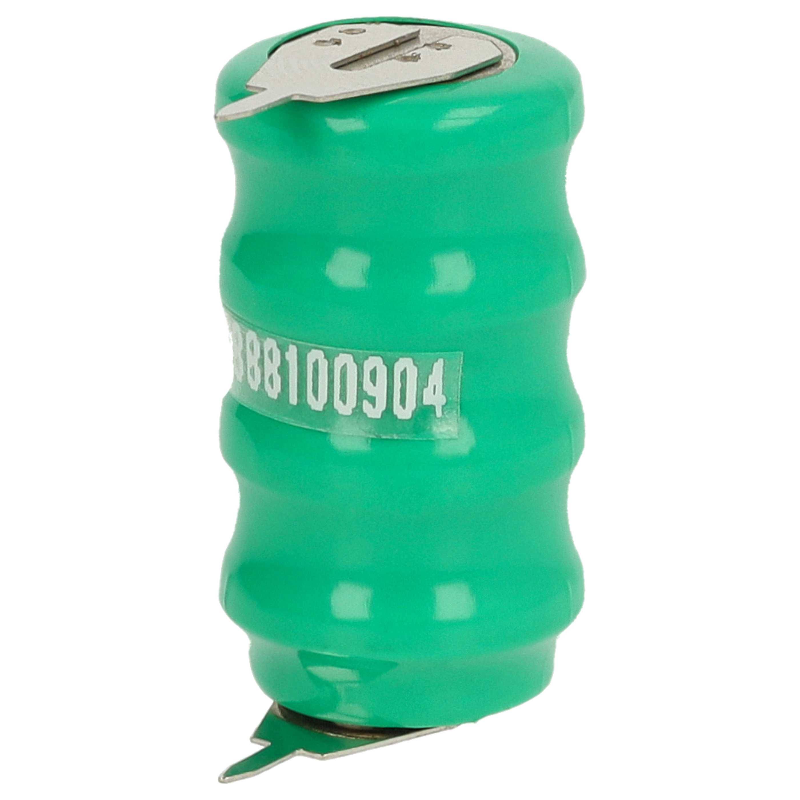 vhbw 10x NiMH Ersatz Knopfzellen-Akku Typ V40H 2-Pins 40mAh 4,8V kompatibel mit Modellbau-Akkus, Solar-Leuchten uvm.