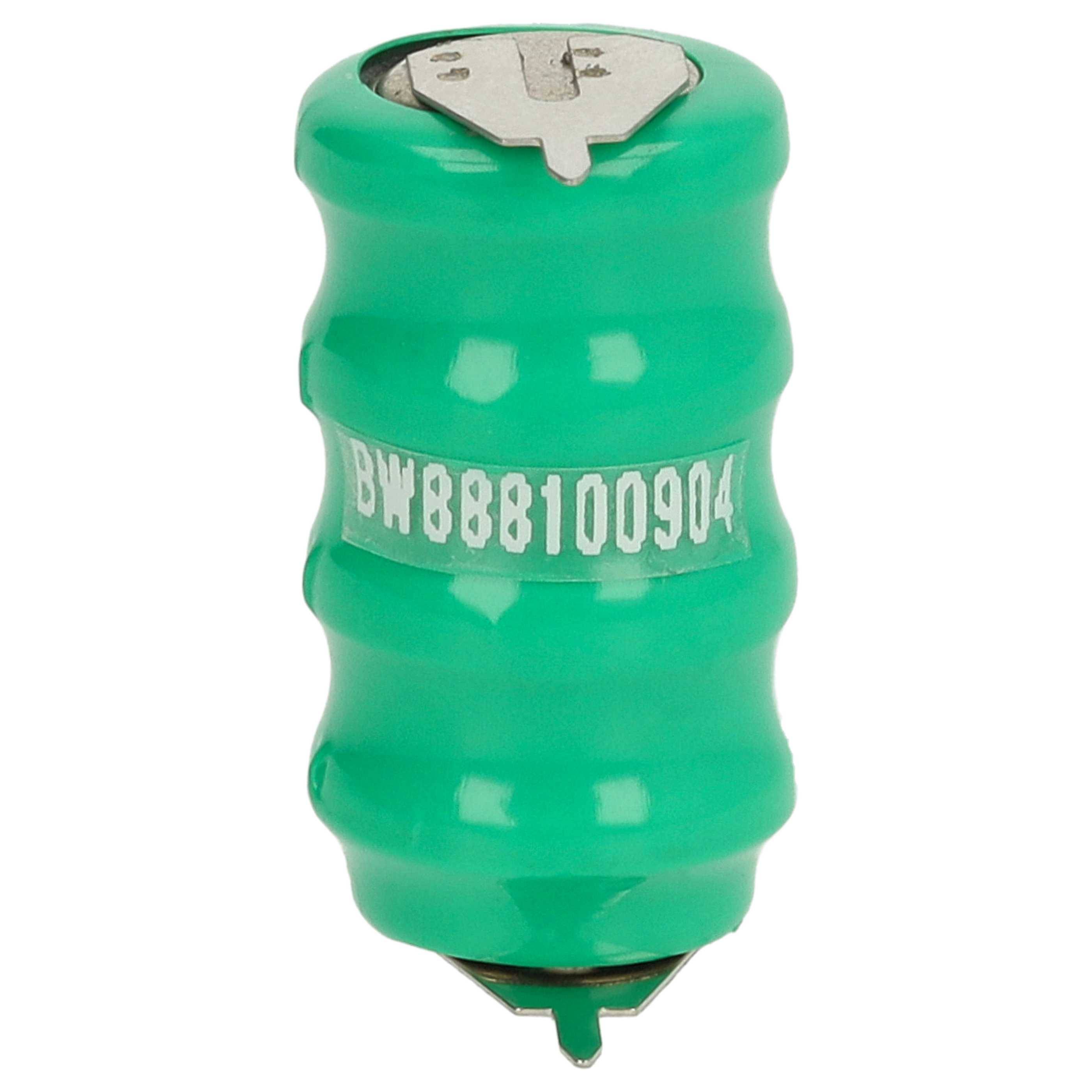 vhbw 10x NiMH Ersatz Knopfzellen-Akku Typ V40H 2-Pins 40mAh 4,8V kompatibel mit Modellbau-Akkus, Solar-Leuchten uvm.