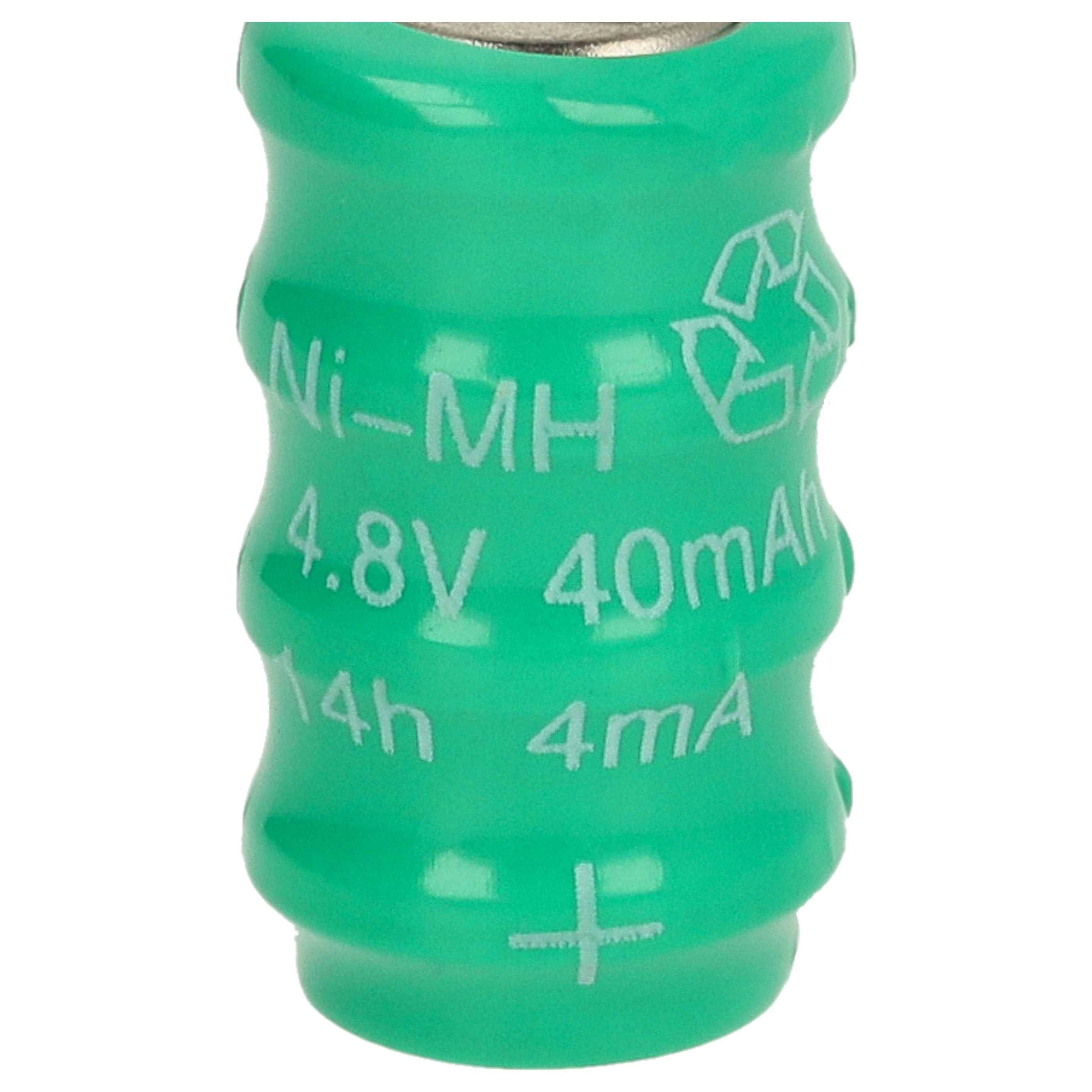 Eine grüne Ni-MH-Batterie mit der Bezeichnung „4,8V 40mAh