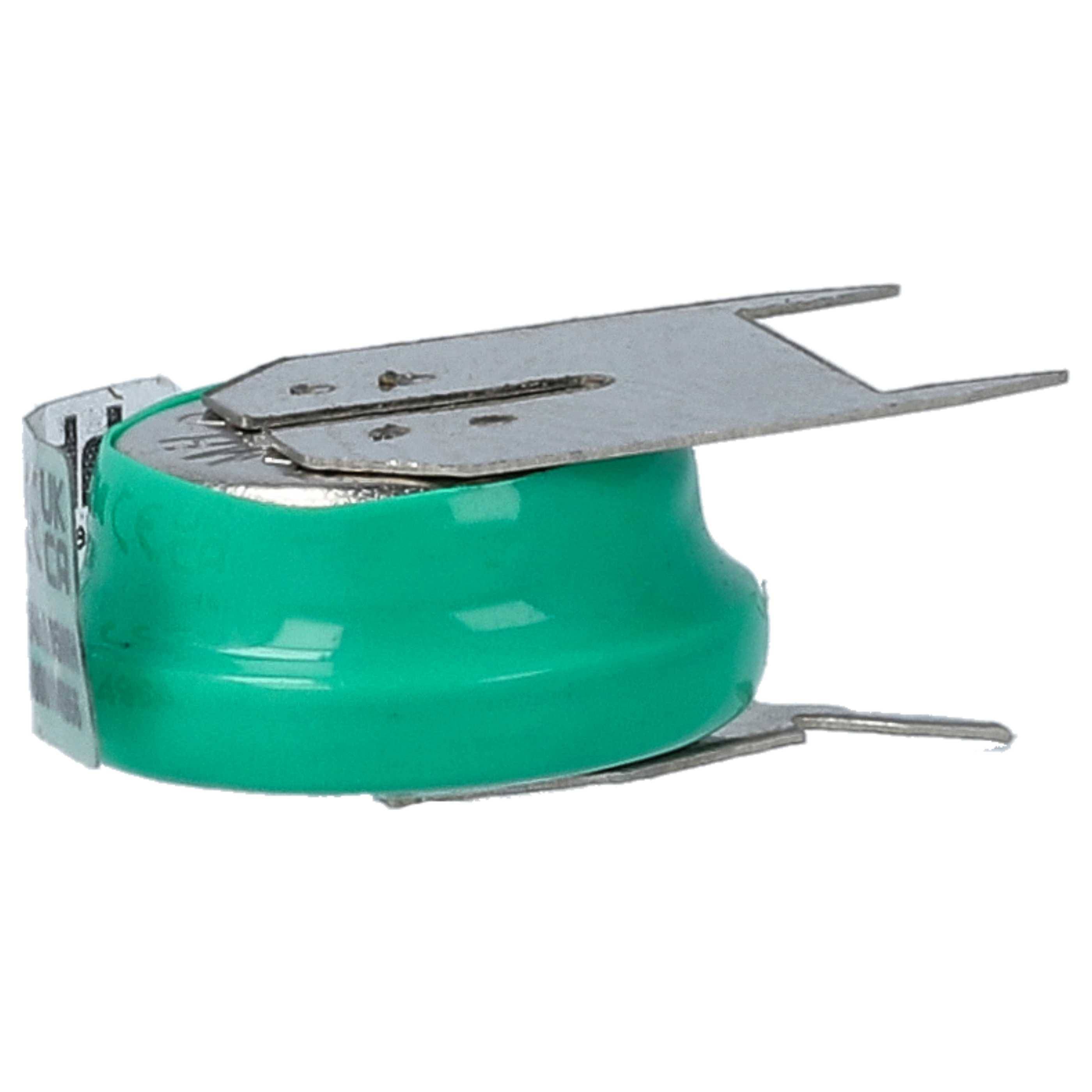 vhbw 100x NiMH Ersatz Knopfzellen-Akku Typ V40H 3-Pins 40mAh 1,2V kompatibel mit Modellbau-Akkus, Solar-Leuchten uvm.
