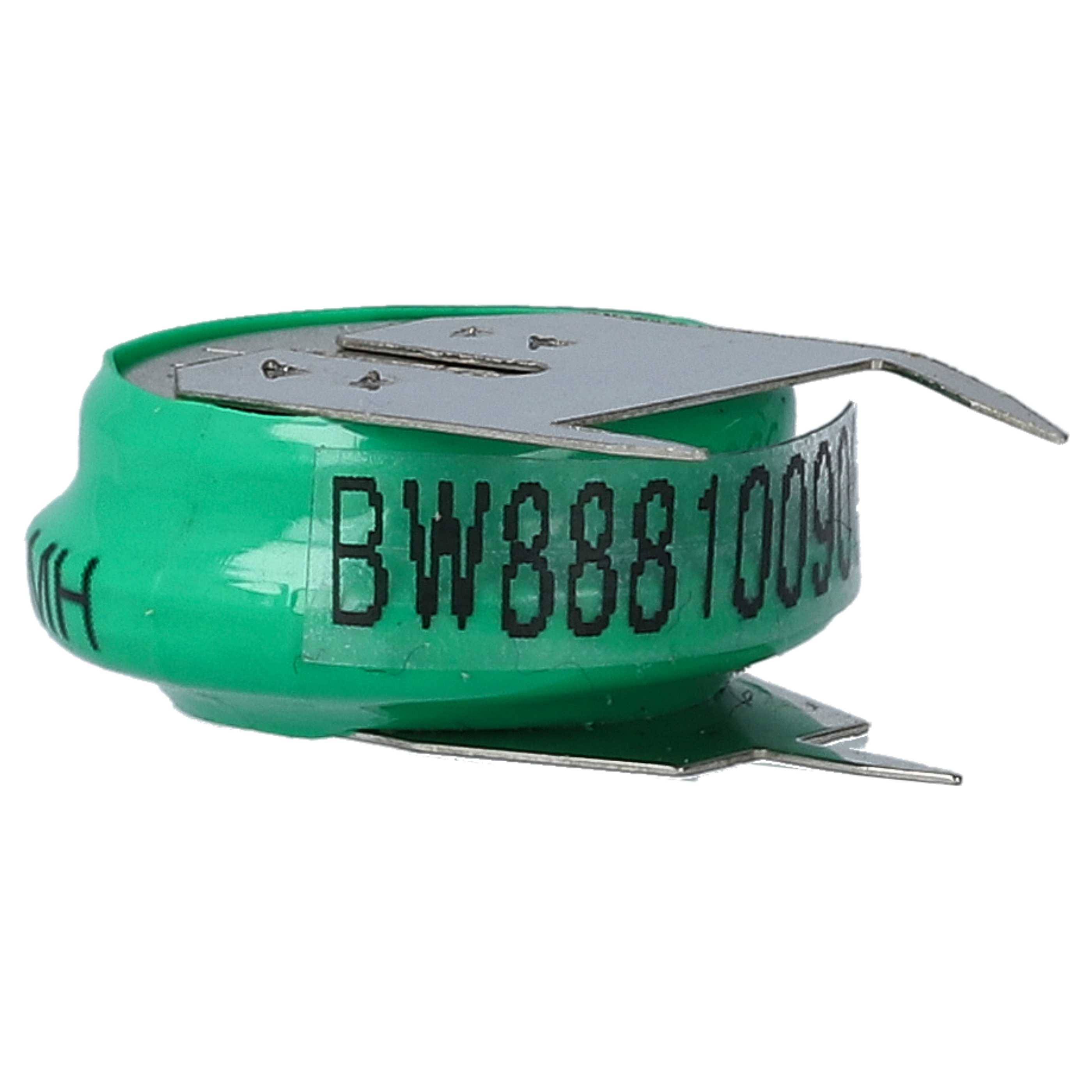 vhbw 10x NiMH Ersatz Knopfzellen-Akku Typ V80H 3-Pins 80mAh 1,2V kompatibel mit Modellbau-Akkus, Solar-Leuchten uvm.