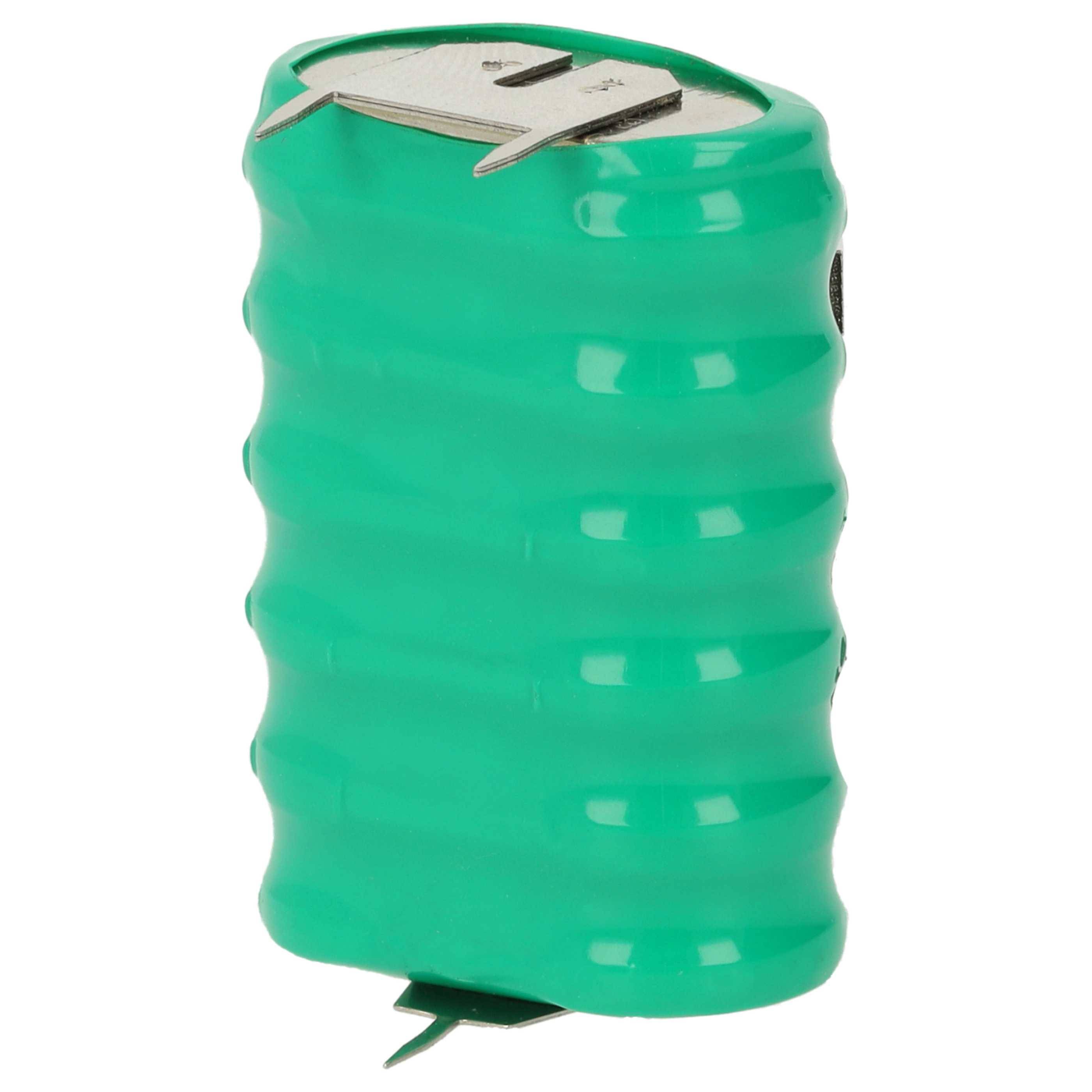 vhbw 10x NiMH Ersatz Knopfzellen-Akku Typ 6/V150H 3-Pins 150mAh 7,2V kompatibel mit Modellbau-Akkus, Solar-Leuchten uvm.