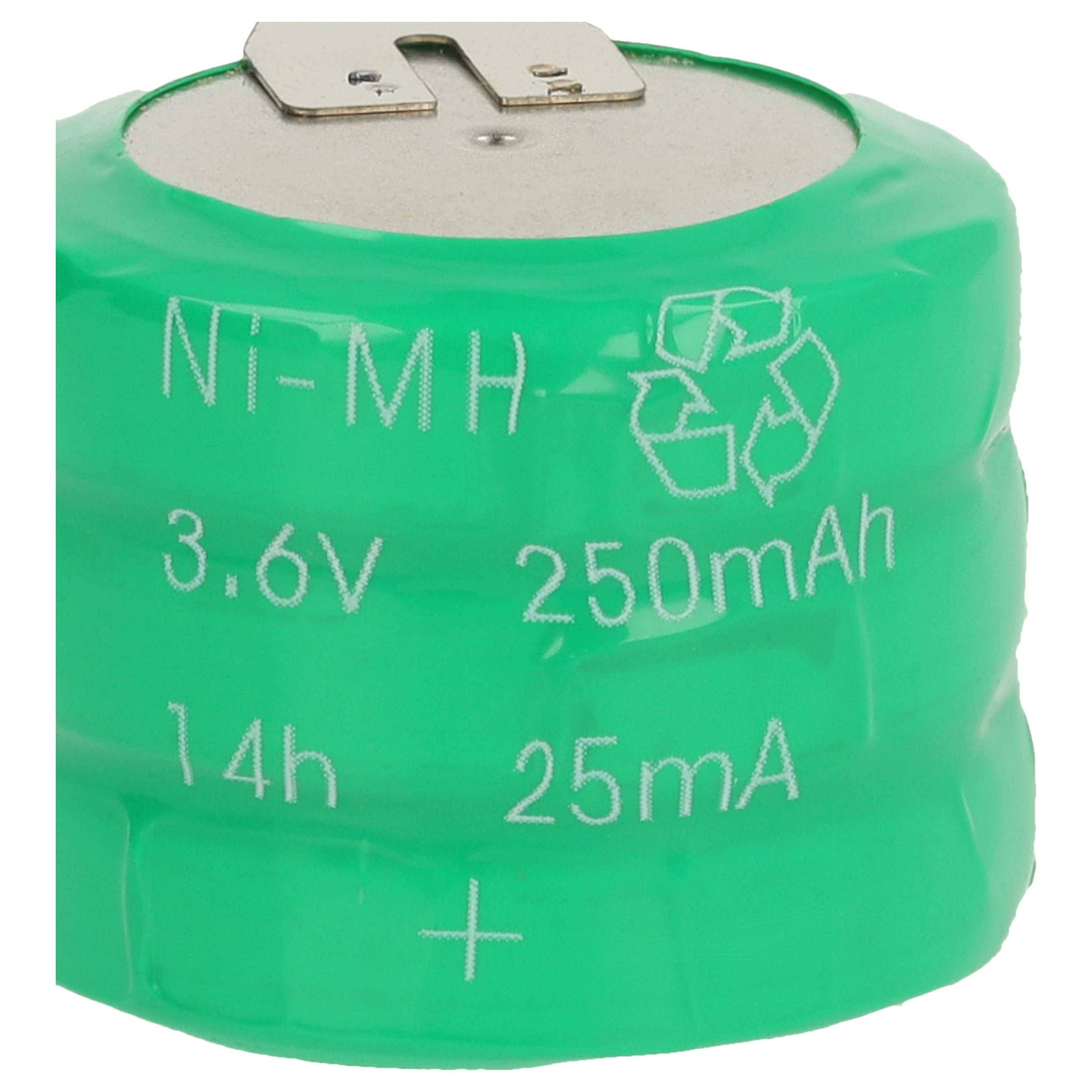 vhbw 5x Akku Ersatz für V250H für Modellbau (250mAh, 3,6V, NiMH), mit 3 Pin Stecklötfahne