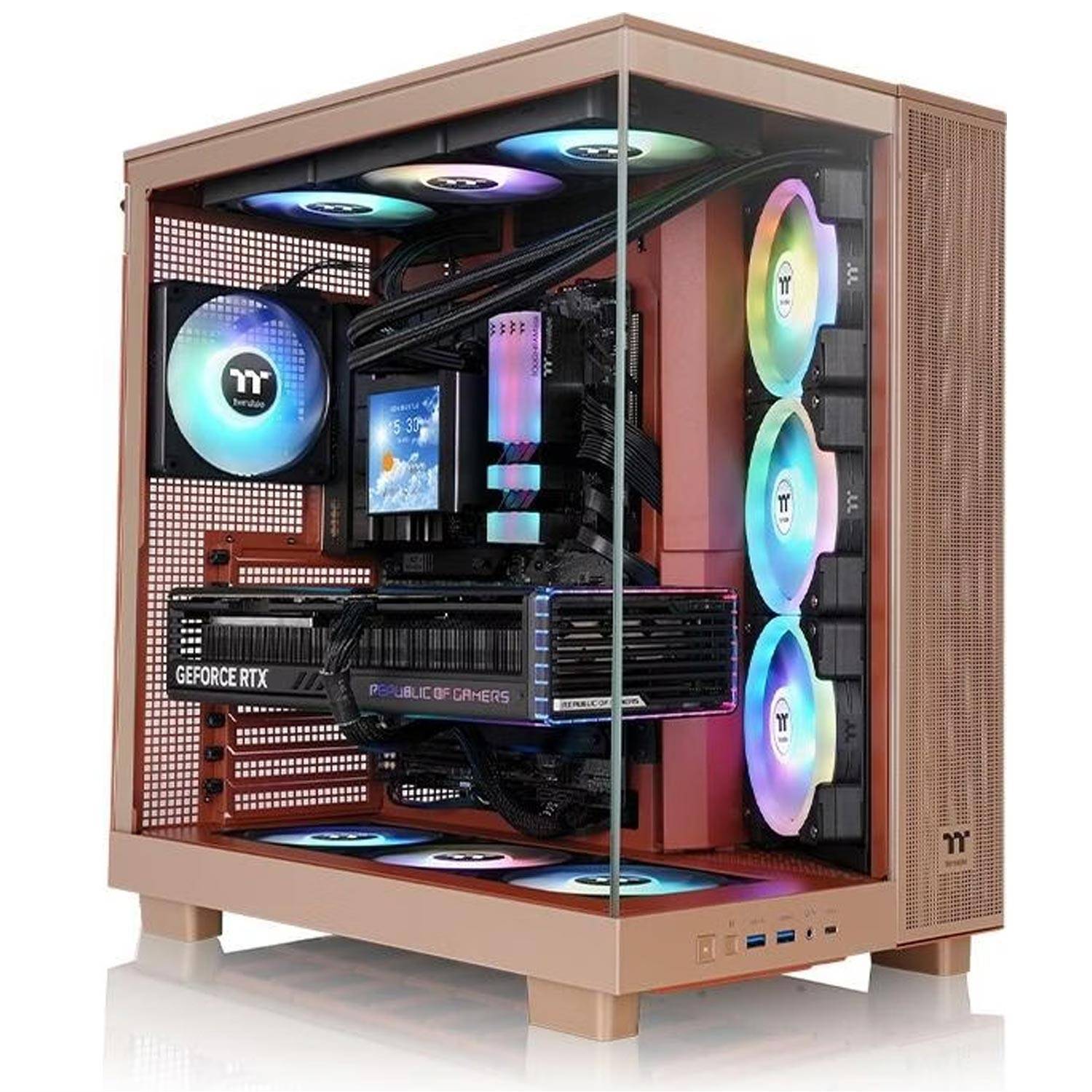Thermaltake View 380 XL TG ARGB Mid-Tower-Gehäuse gravel sand