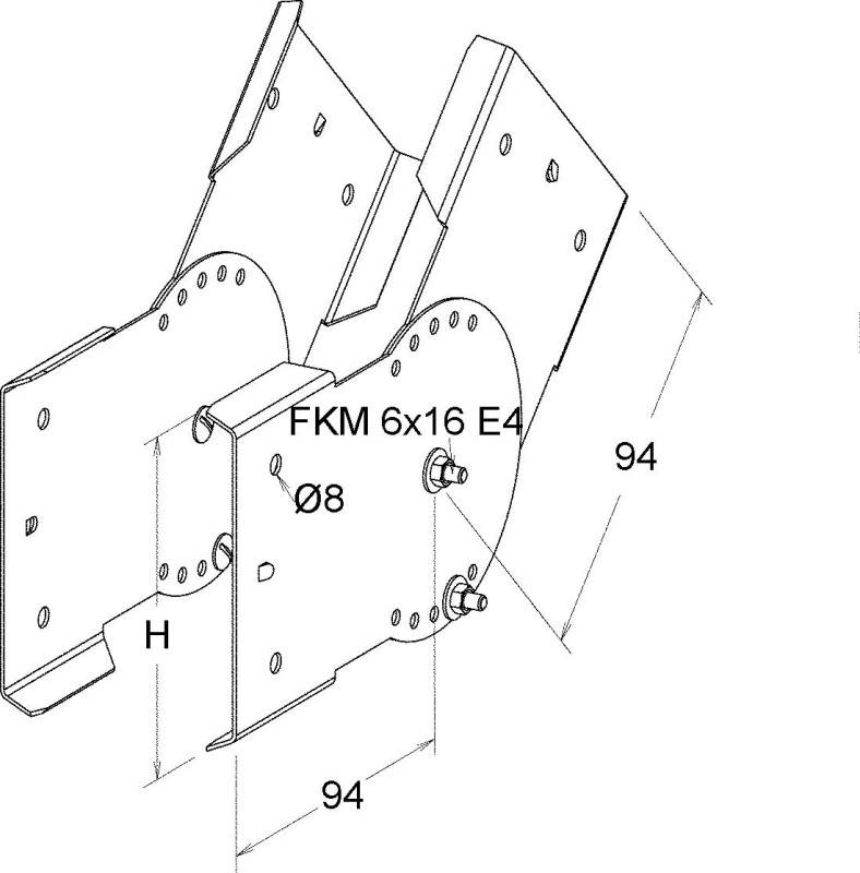 Niedax Gelenkverbinder ULIV 53 E4 (1Paar)