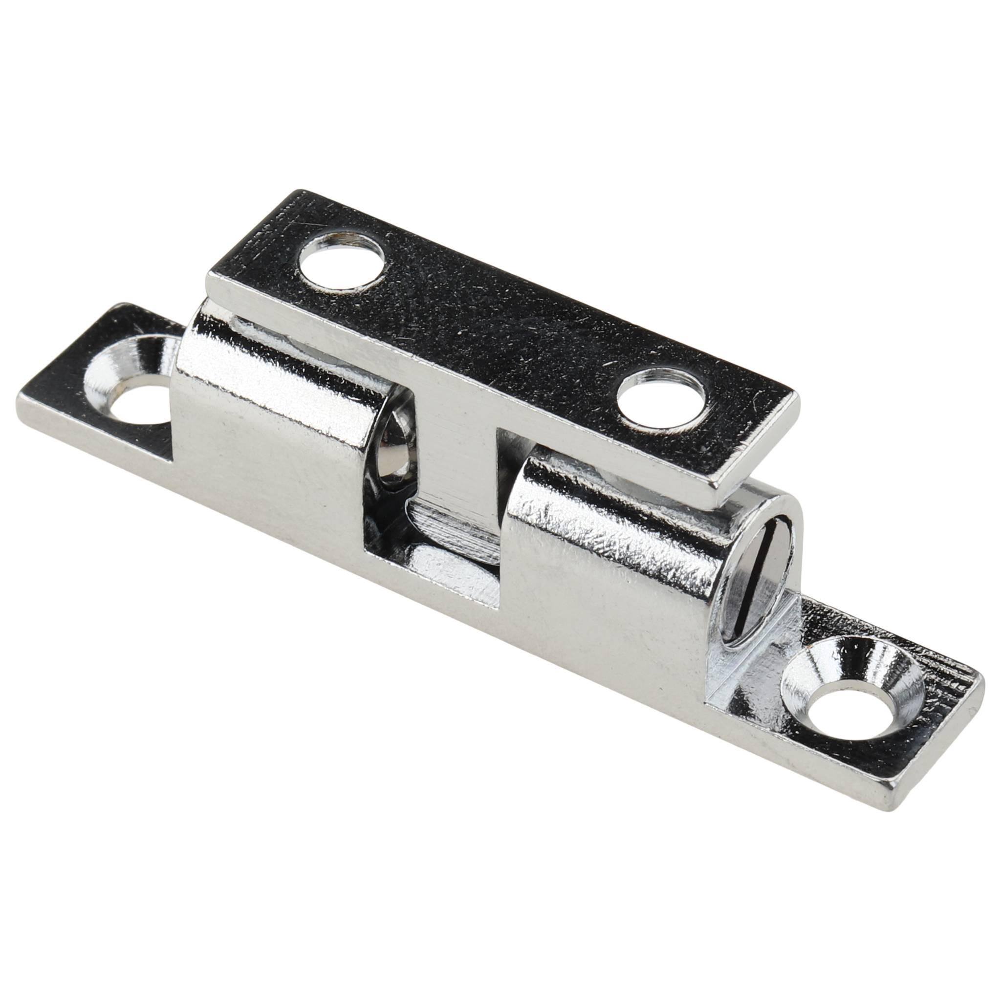 Verschluß, Doppelkugelschnäpper, 44, Messing, verchromt, chrom