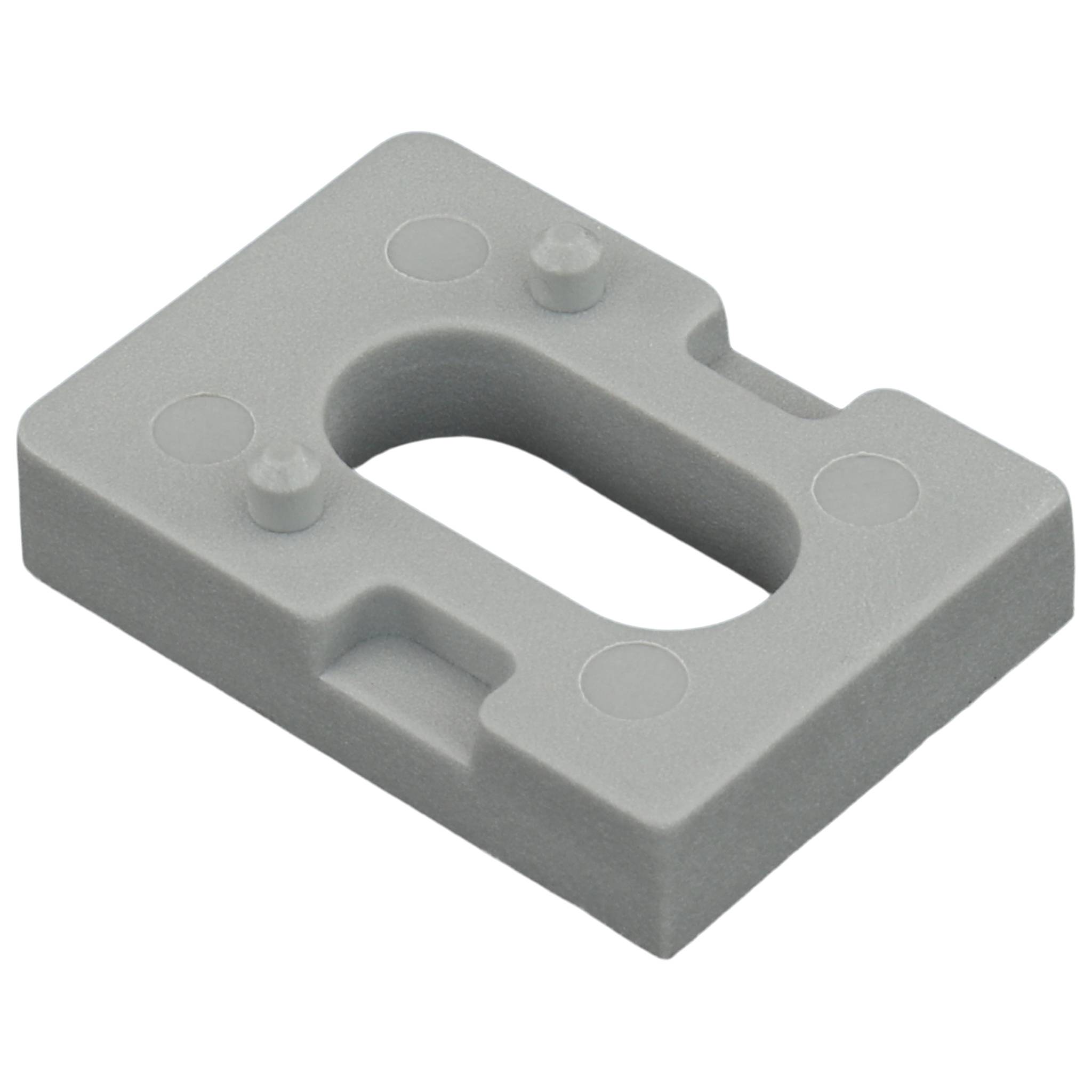 Distanzstück, 25x18,5x18,5, Kunststoff PA glasfaserverstärkt, grau - RAL 7042