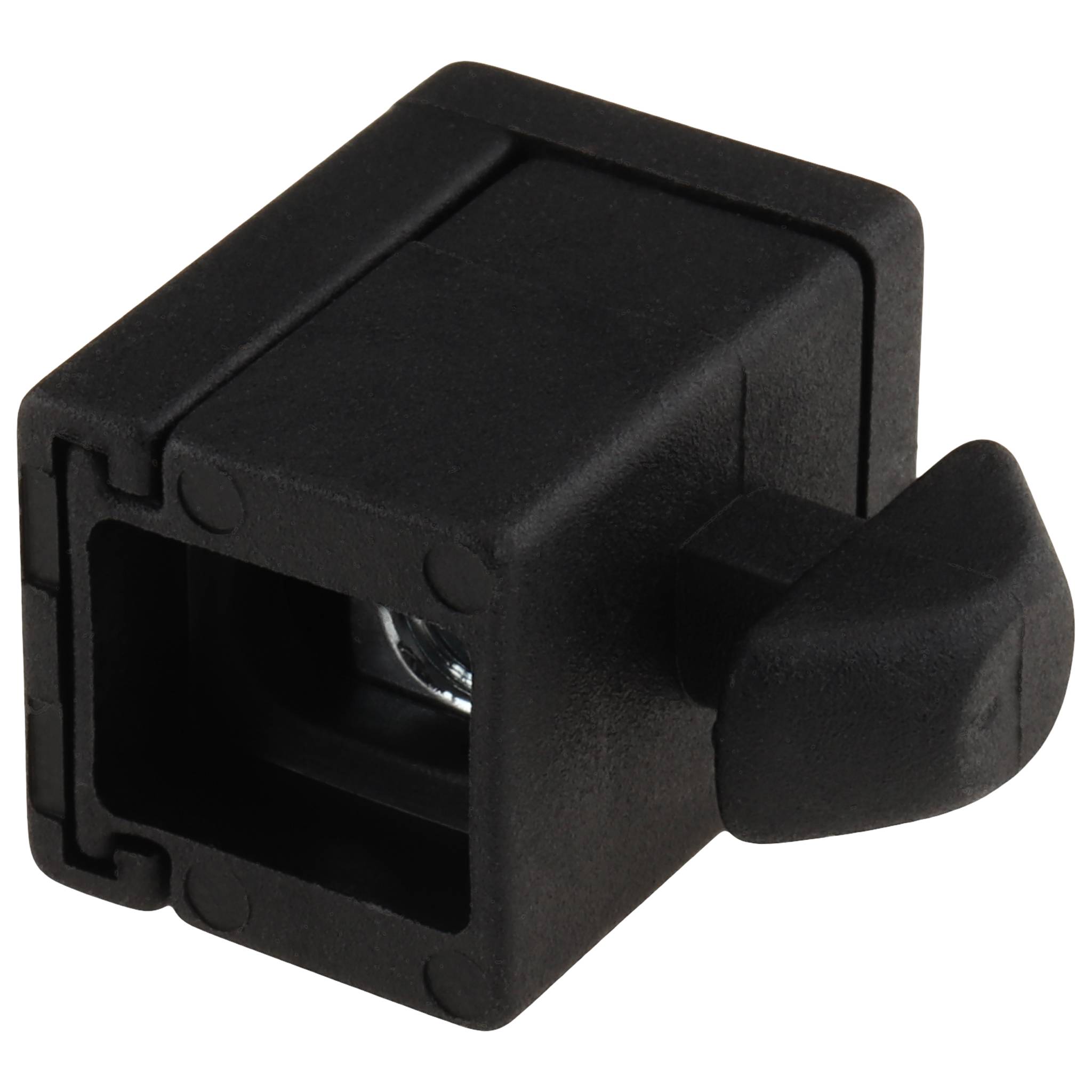 Befestigungsblock 18, 15x15x20, Kunststoff PA glasfaserverstärkt, schwarz