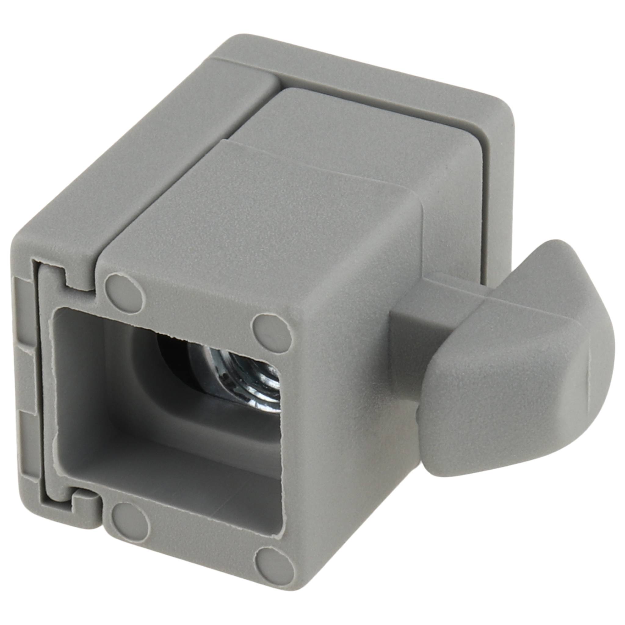 Befestigungsblock 18, 15x15x20, Kunststoff PA glasfaserverstärkt, grau