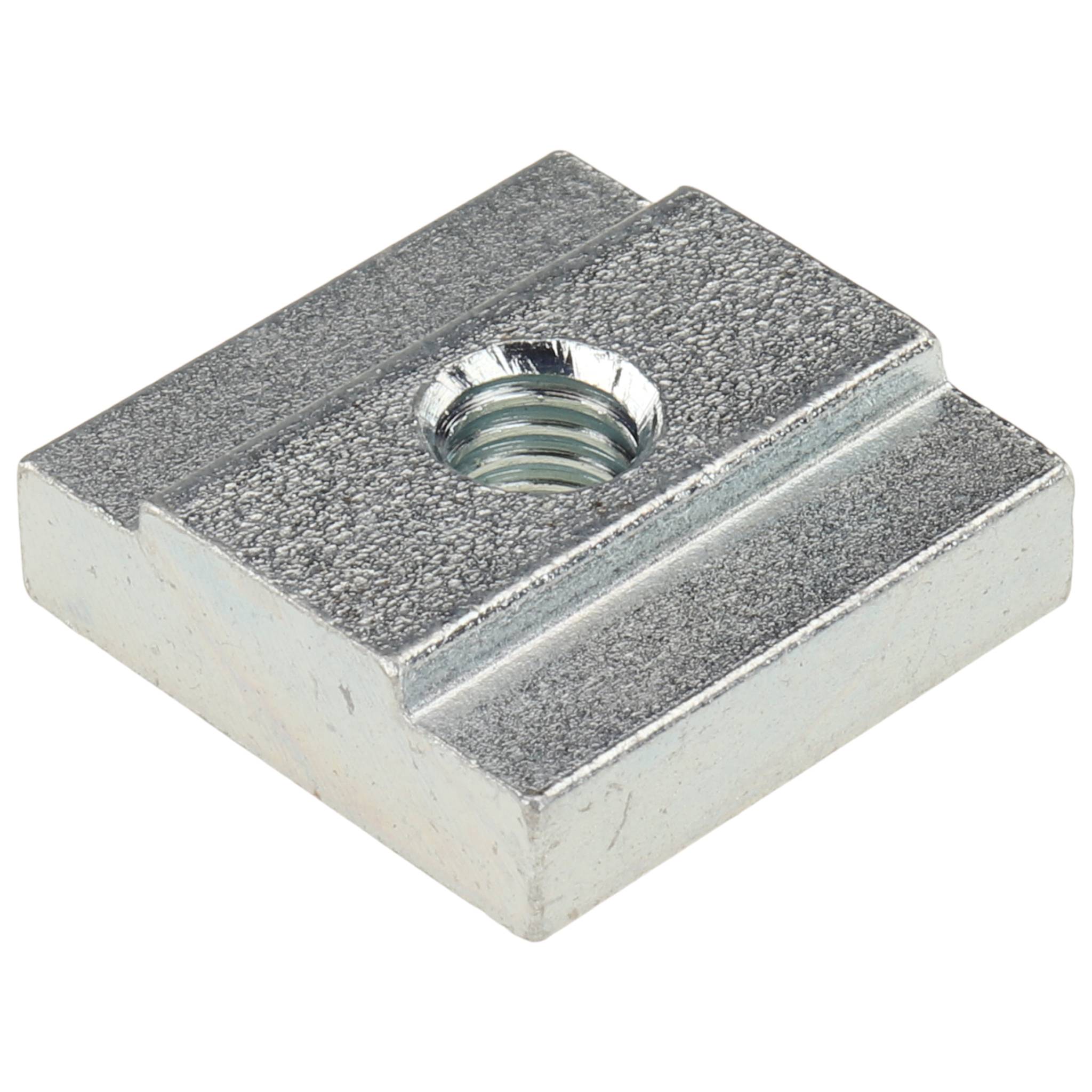 Nutenstein M6, 20x20x6,4, Stahl, verzinkt