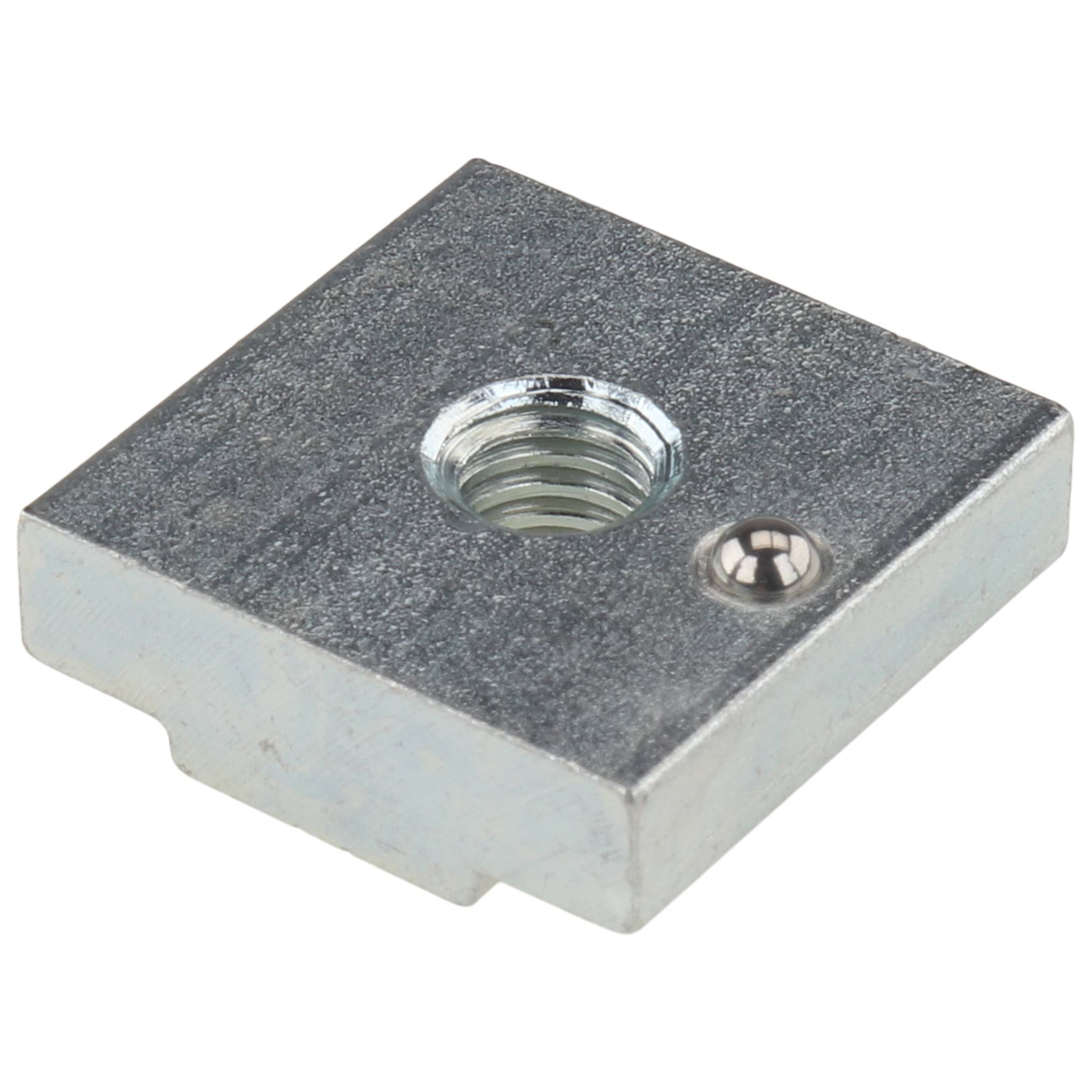 Nutenstein M6, 20x20x6,4, Stahl, verzinkt
