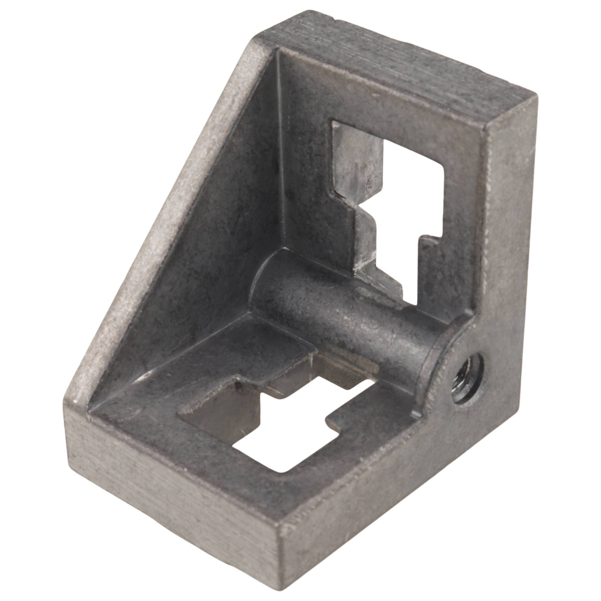 Winkelblock 40/45, 41x41x32, Aluminium, blank, alufarbig