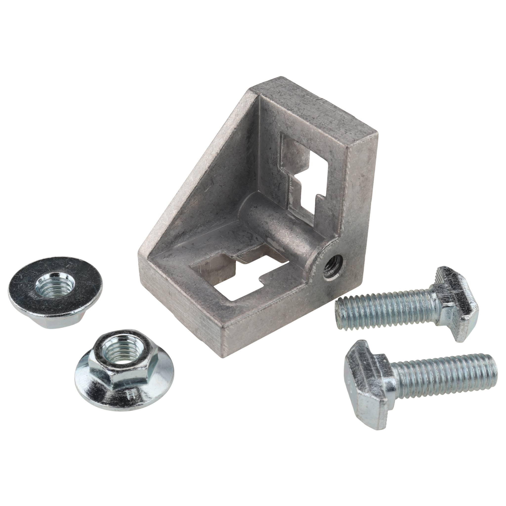 Winkelblock 40/45, 41x41x32, Aluminium, blank, alufarbig