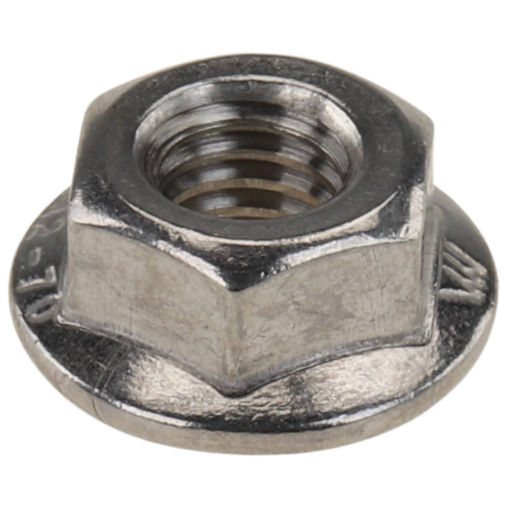 Flanschmutter M6, D14x6, Edelstahl, blank