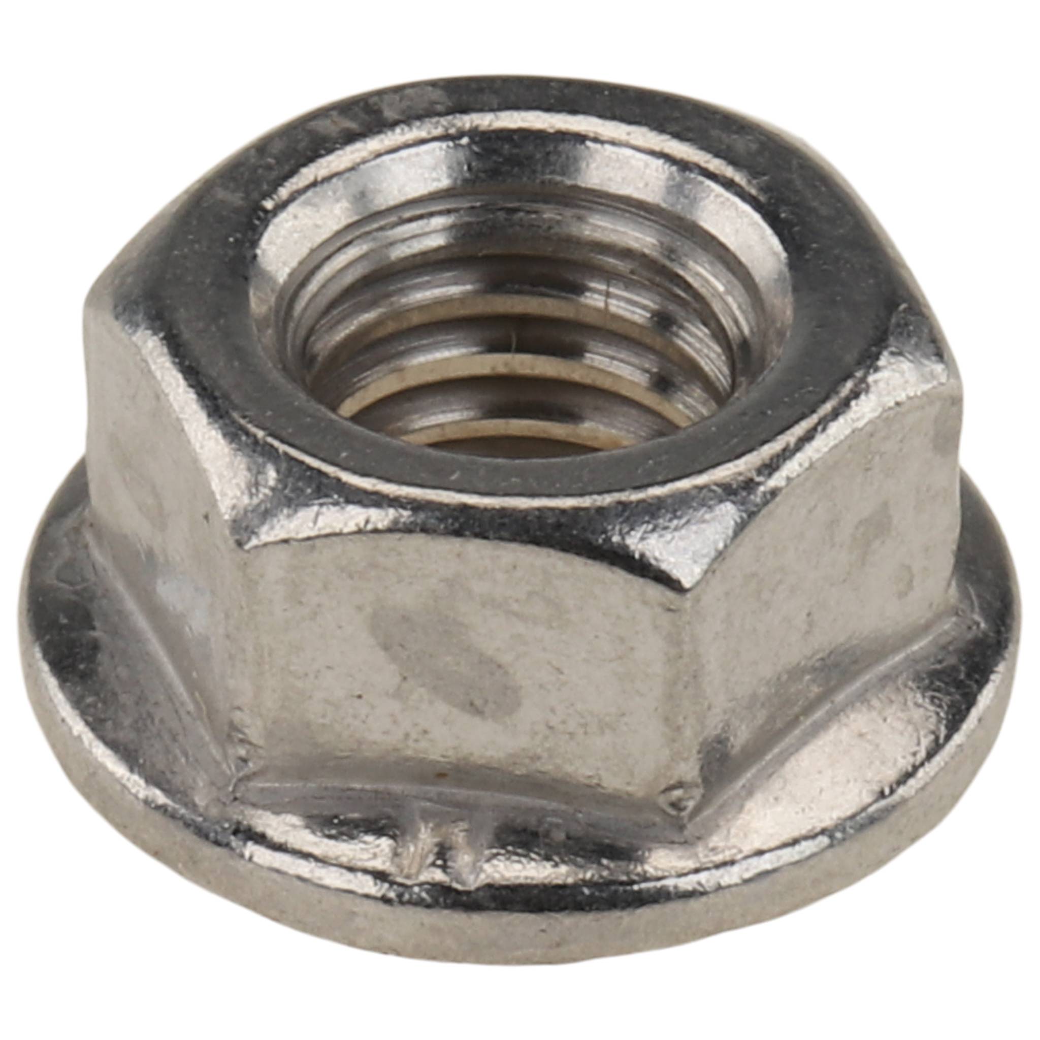 Flanschmutter M8, D17,9x7,9, Edelstahl, blank