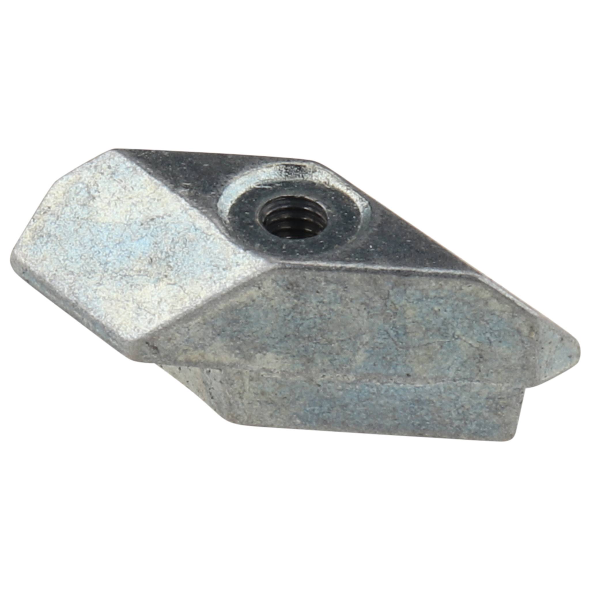 Rhombusmutter M3, 19x14x8,3, Zink-Druckguß, blank