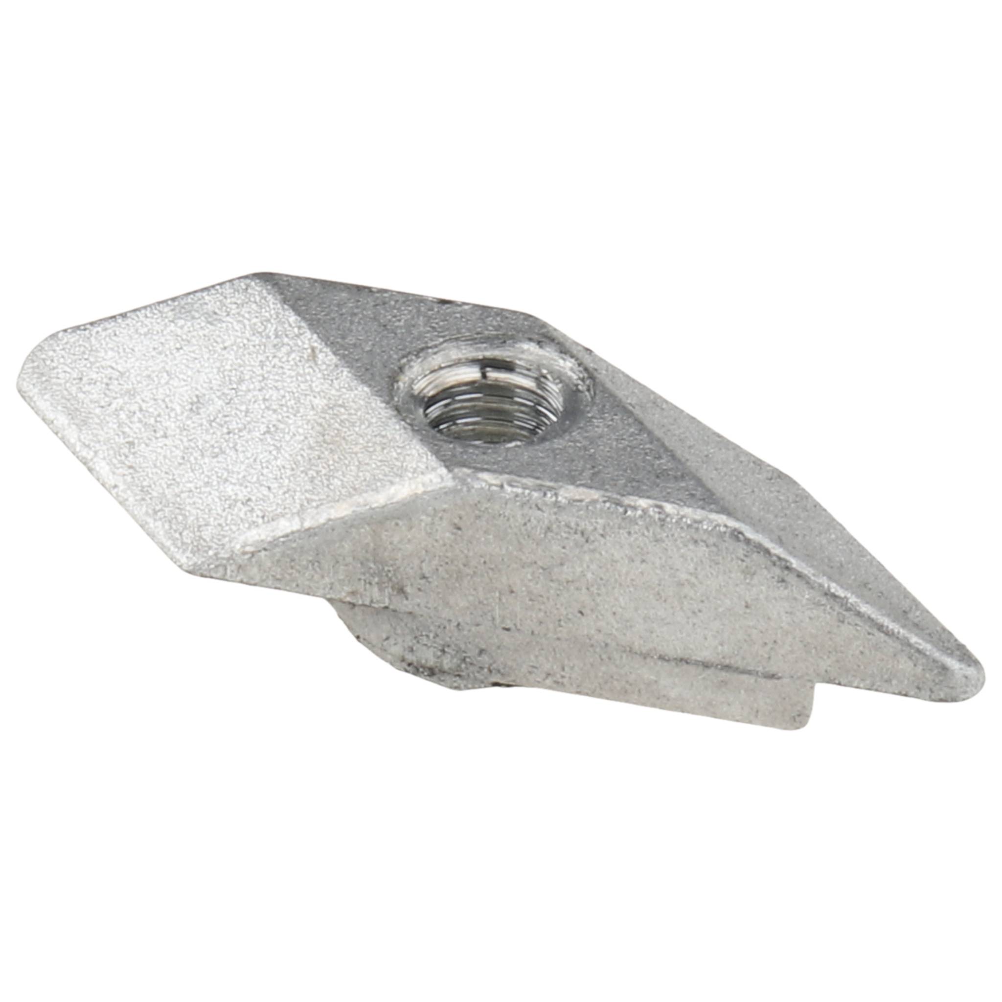 Rhombusmutter M4, 15x7,9x6, Zink-Druckguß, blank