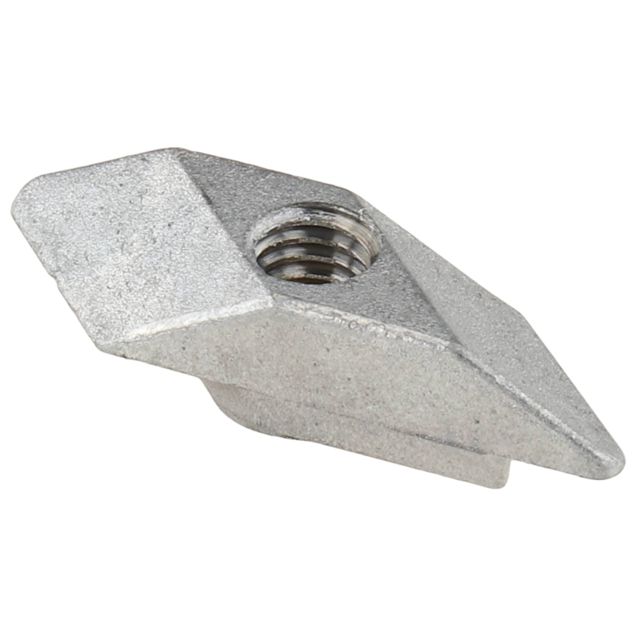 Rhombusmutter M5, 15x7,9x6, Zink-Druckguß, blank