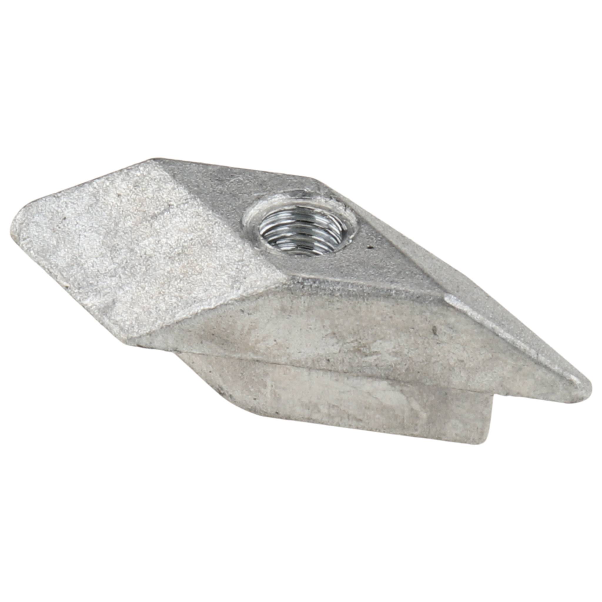 Rhombusmutter M4, 15x7,9x7,7, Zink-Druckguß, blank