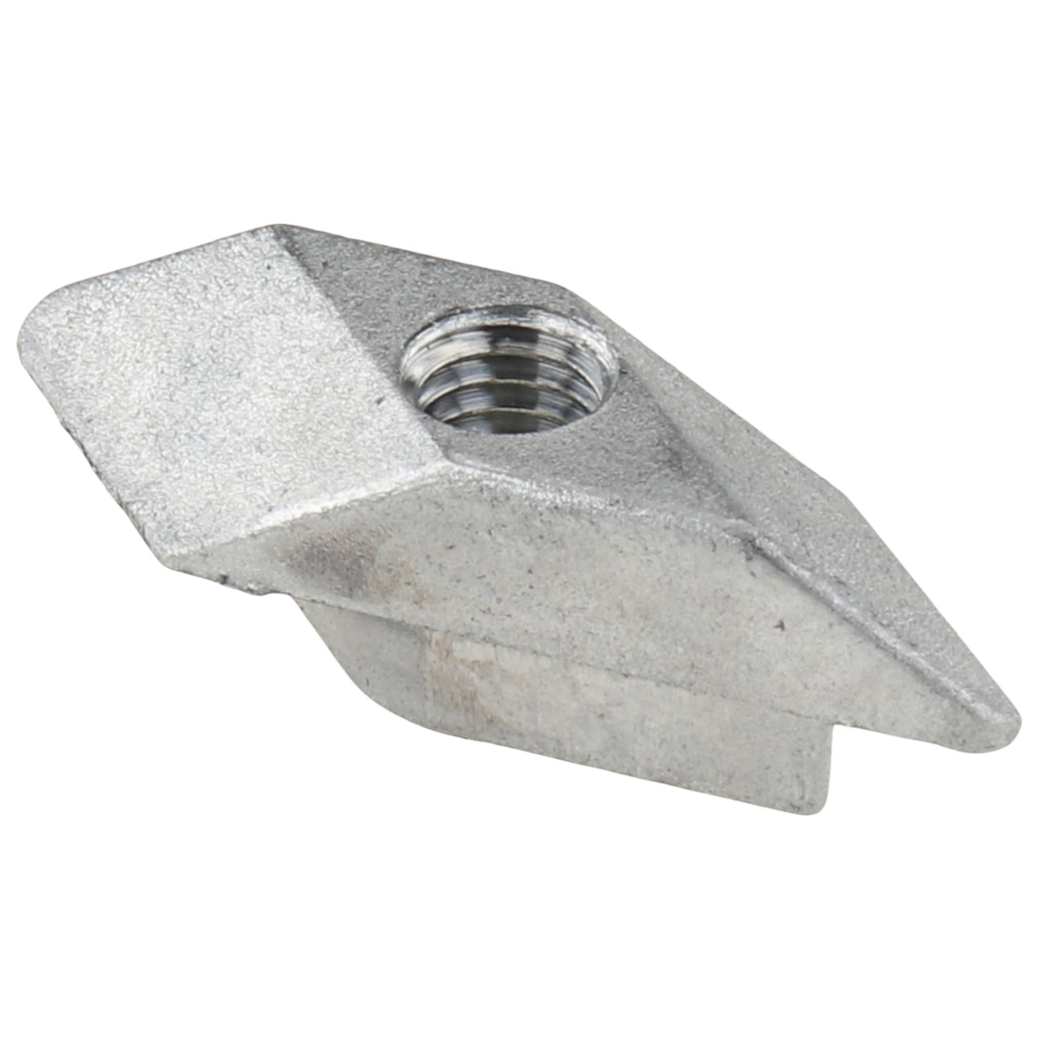 Rhombusmutter M5, 15x7,9x7,7, Zink-Druckguß, blank