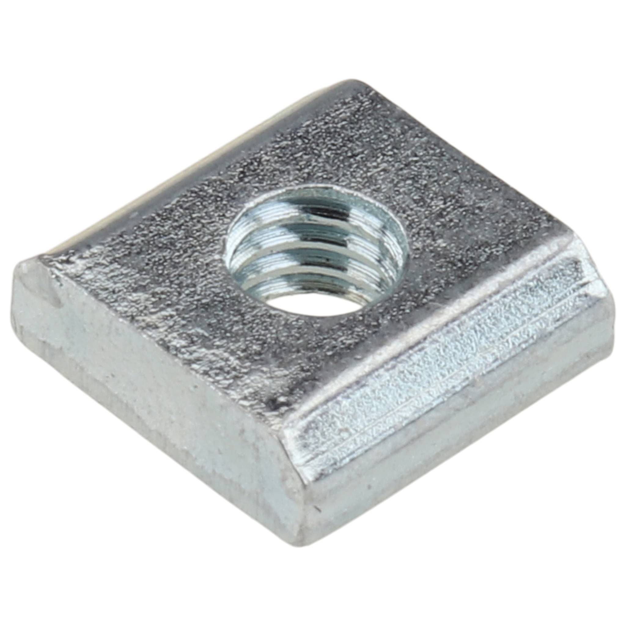 Gewindeplatte M4, 9x9x3, Stahl, verzinkt