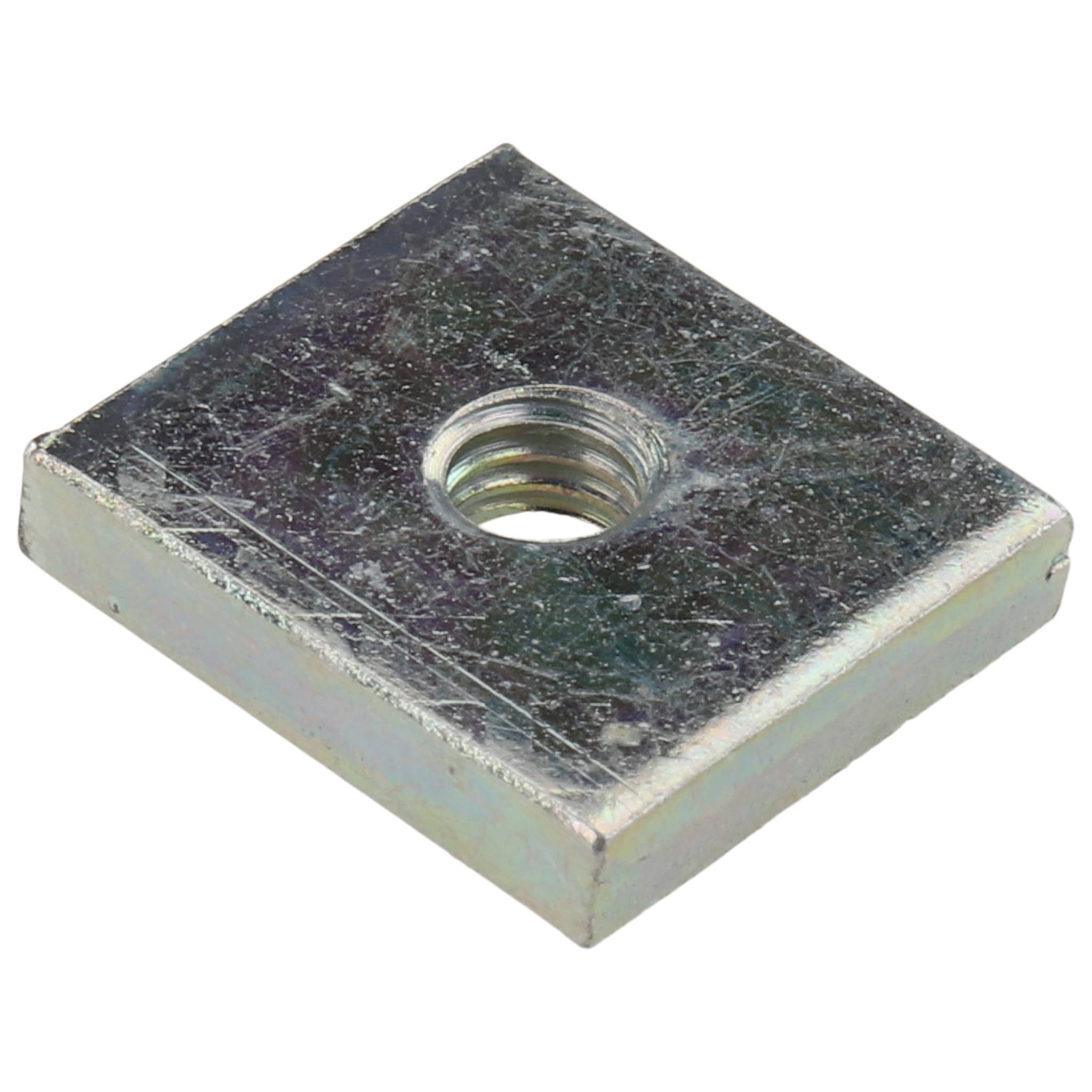 Gewindeplatte M4, 14x12x3, Stahl, verzinkt