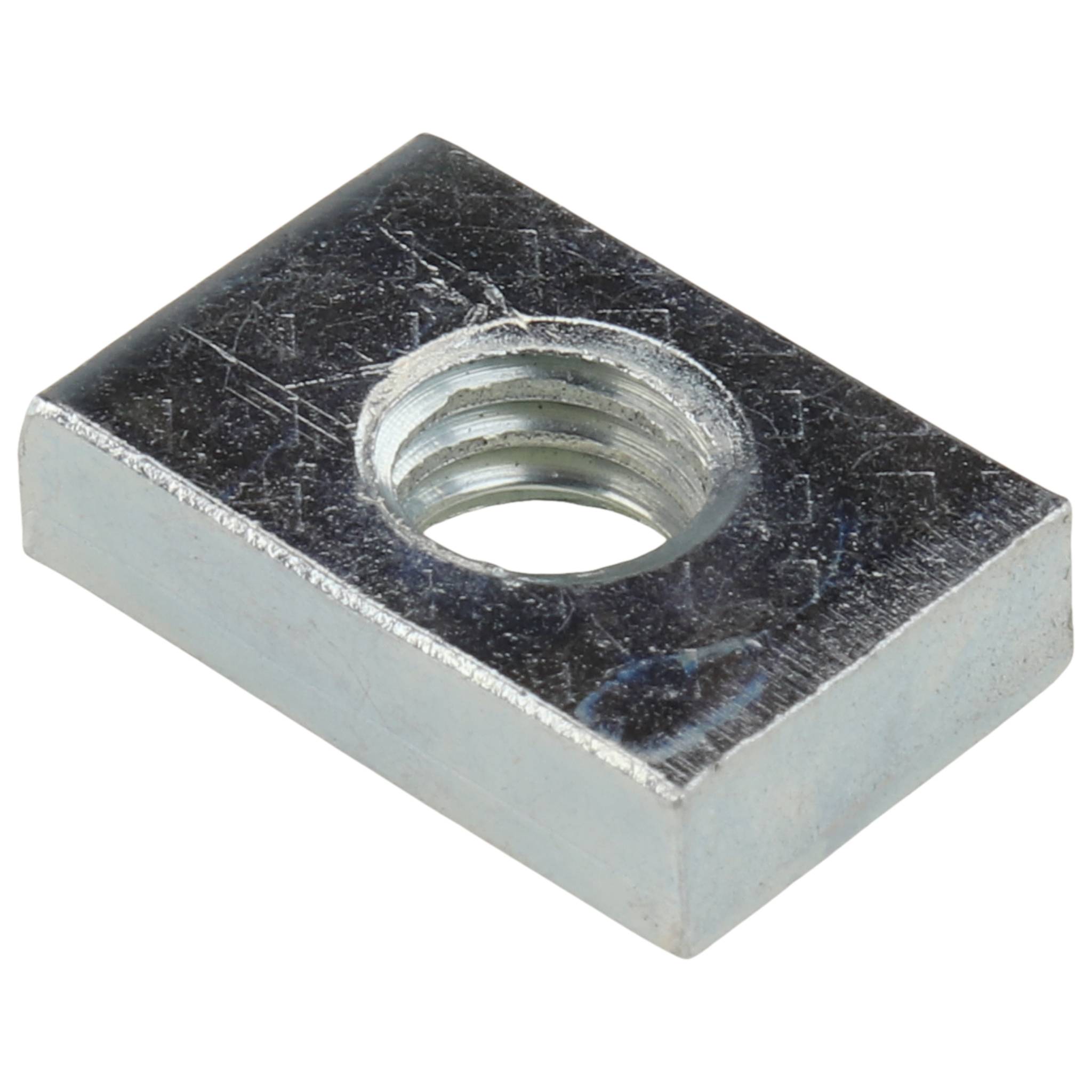 Gewindeplatte M6, 15x10x4, Stahl, verzinkt