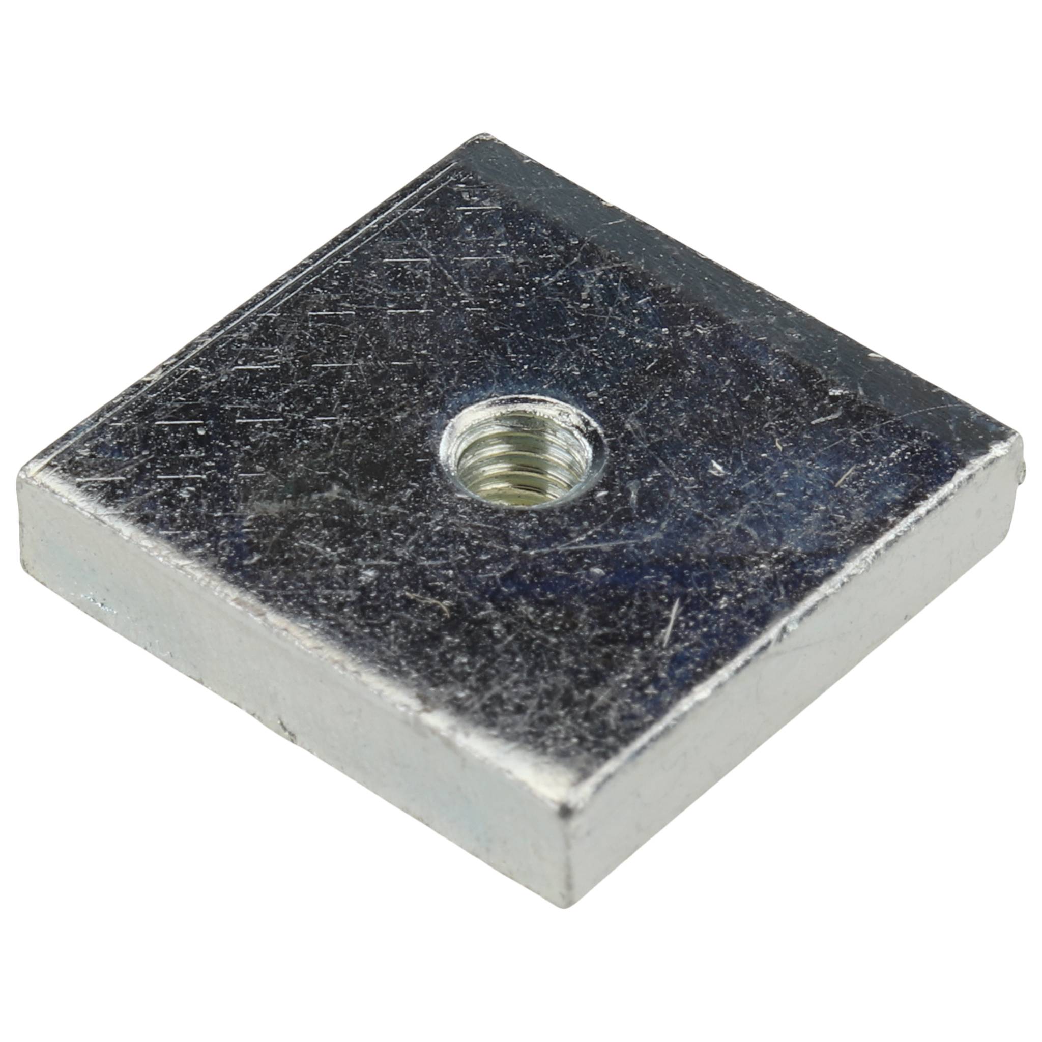 Gewindeplatte M4, 19x19x4, Stahl, verzinkt