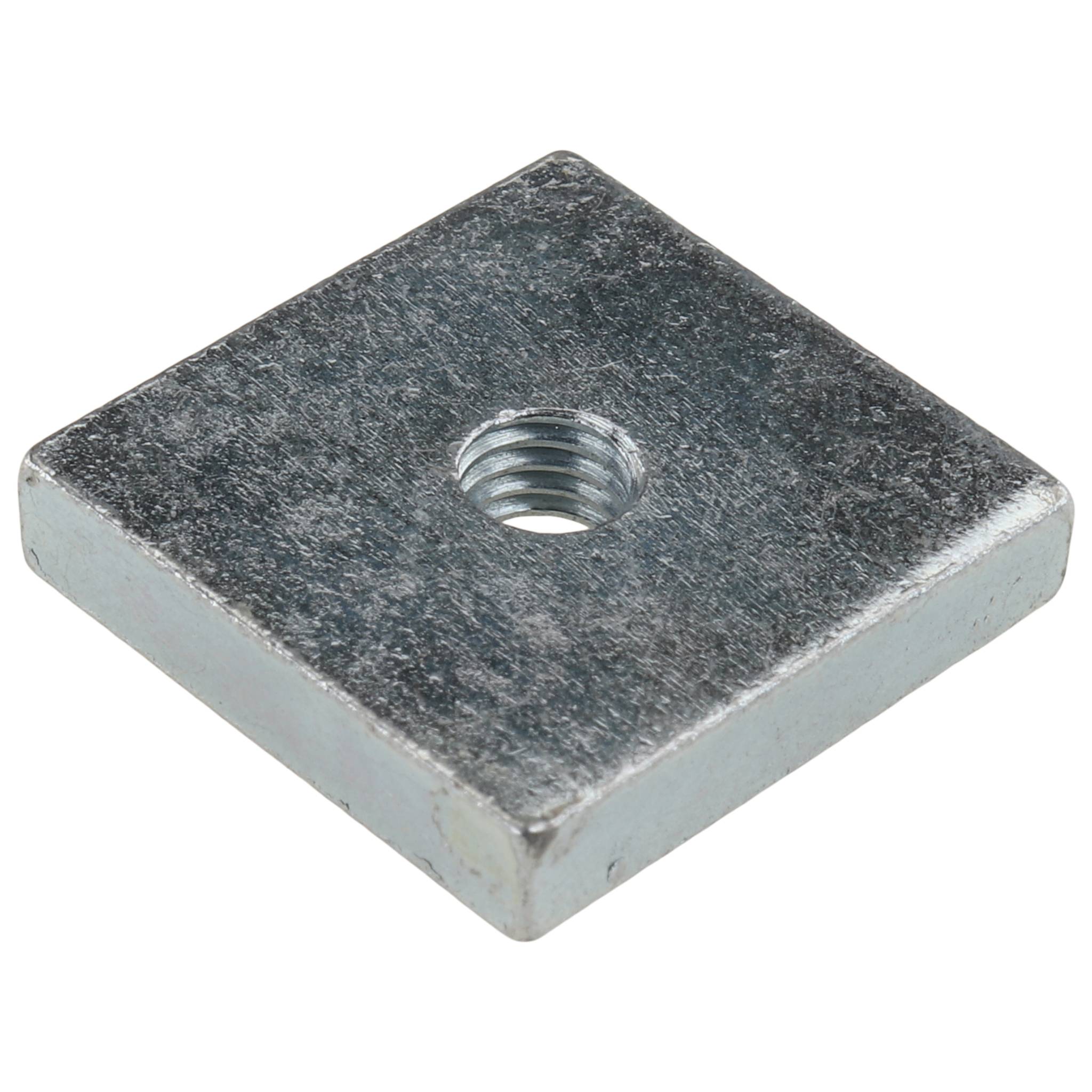 Gewindeplatte M5, 19x19x4, Stahl, verzinkt