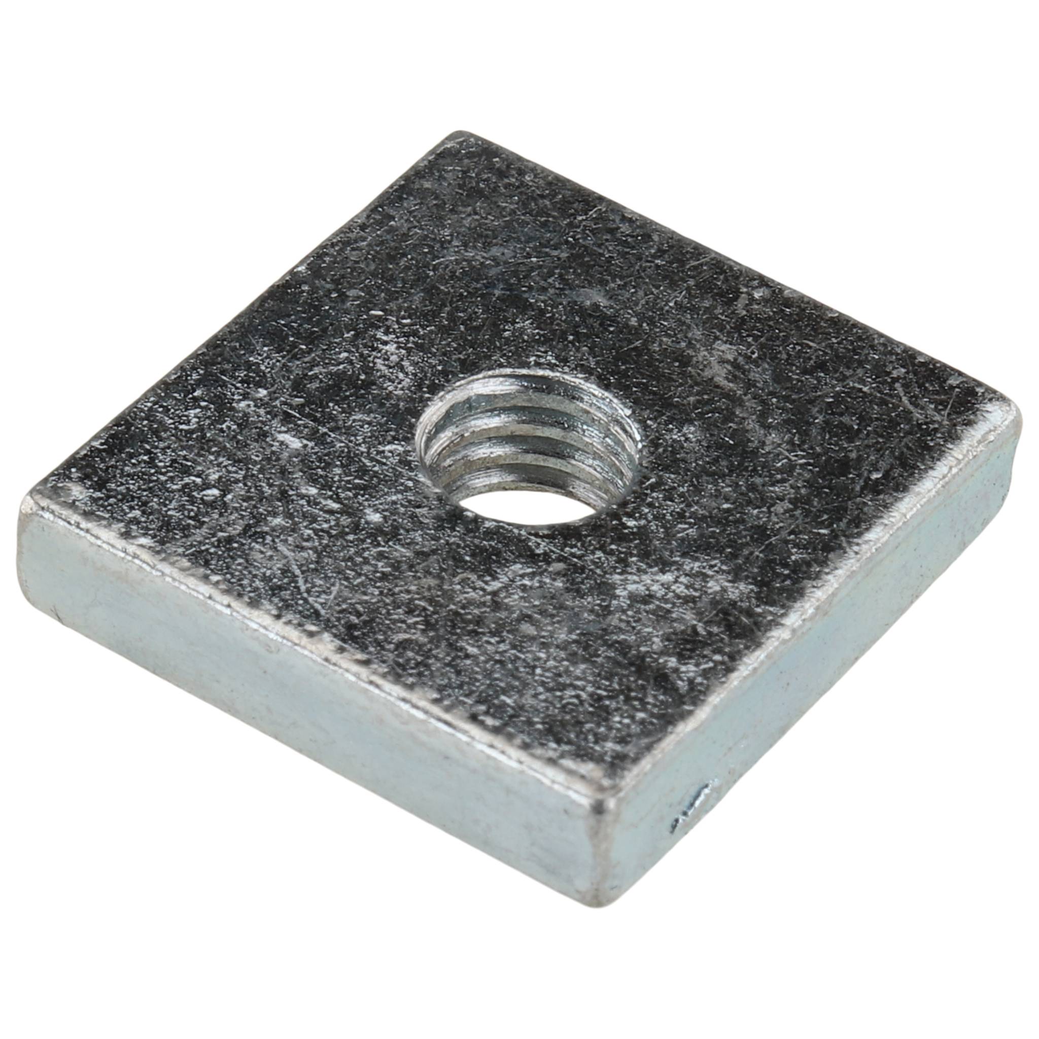 Gewindeplatte M6, 19x19x4, Stahl, verzinkt