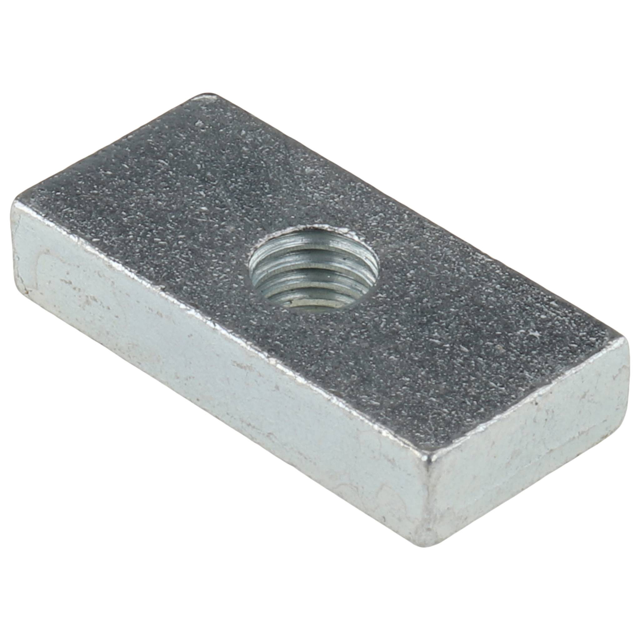 Gewindeplatte M6, 25x12x5, Stahl, verzinkt