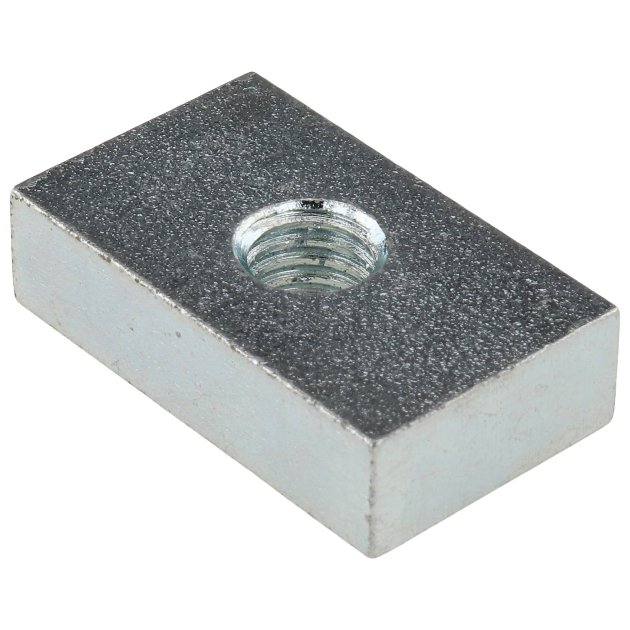 Gewindeplatte M8, 30x18x8, Stahl, verzinkt