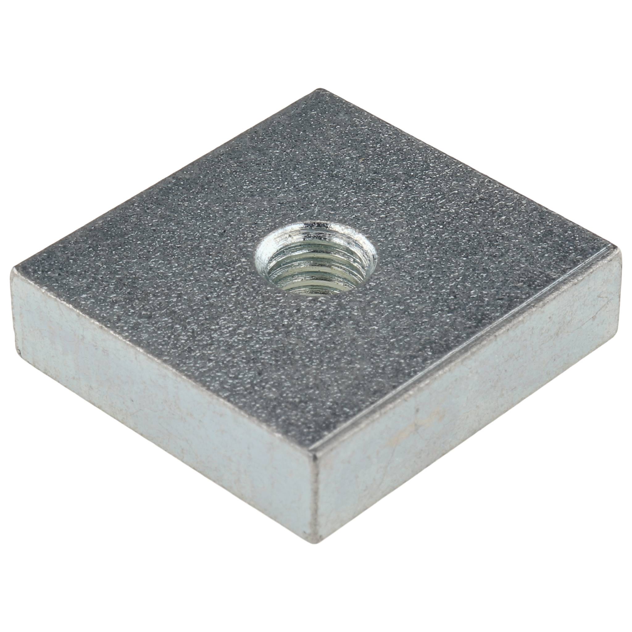 Gewindeplatte M8, 32x30x8, Stahl, verzinkt