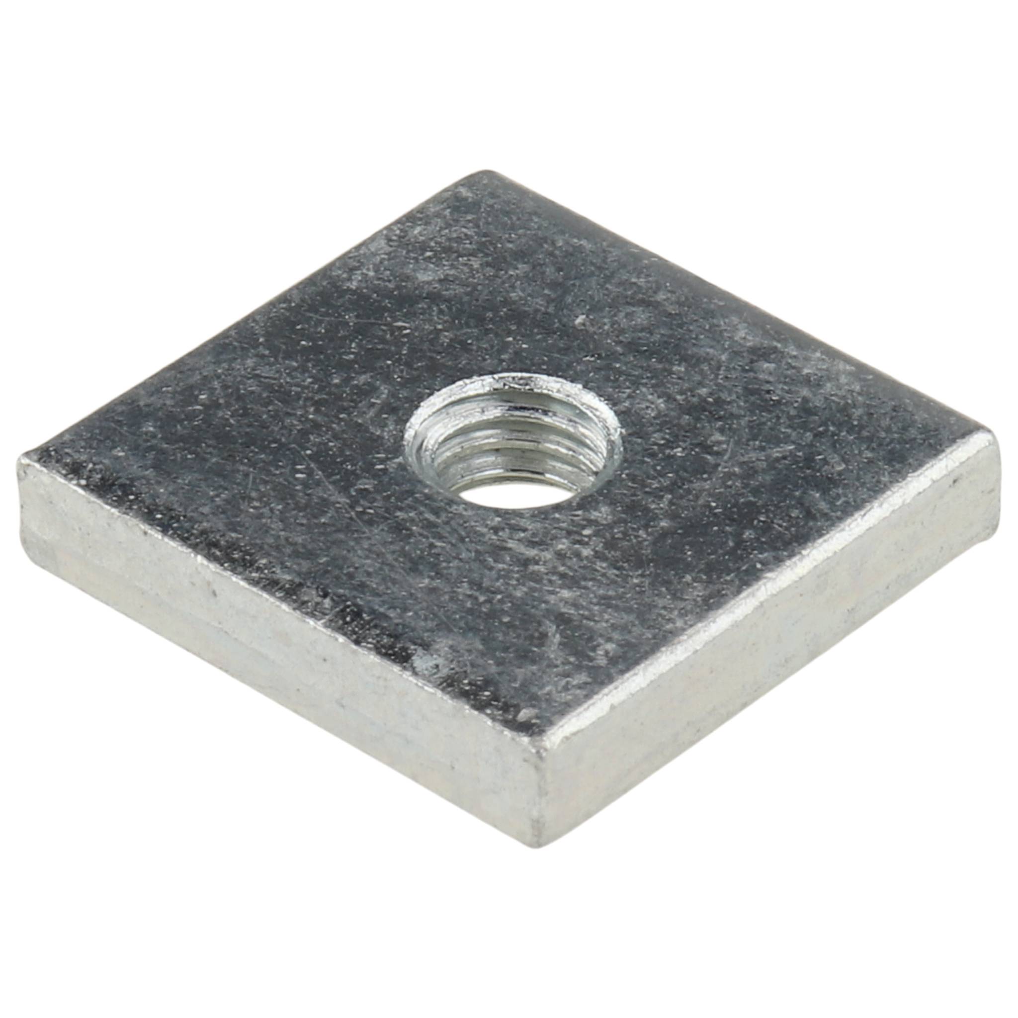 Gewindeplatte M6, 20x20x4, Stahl, verzinkt