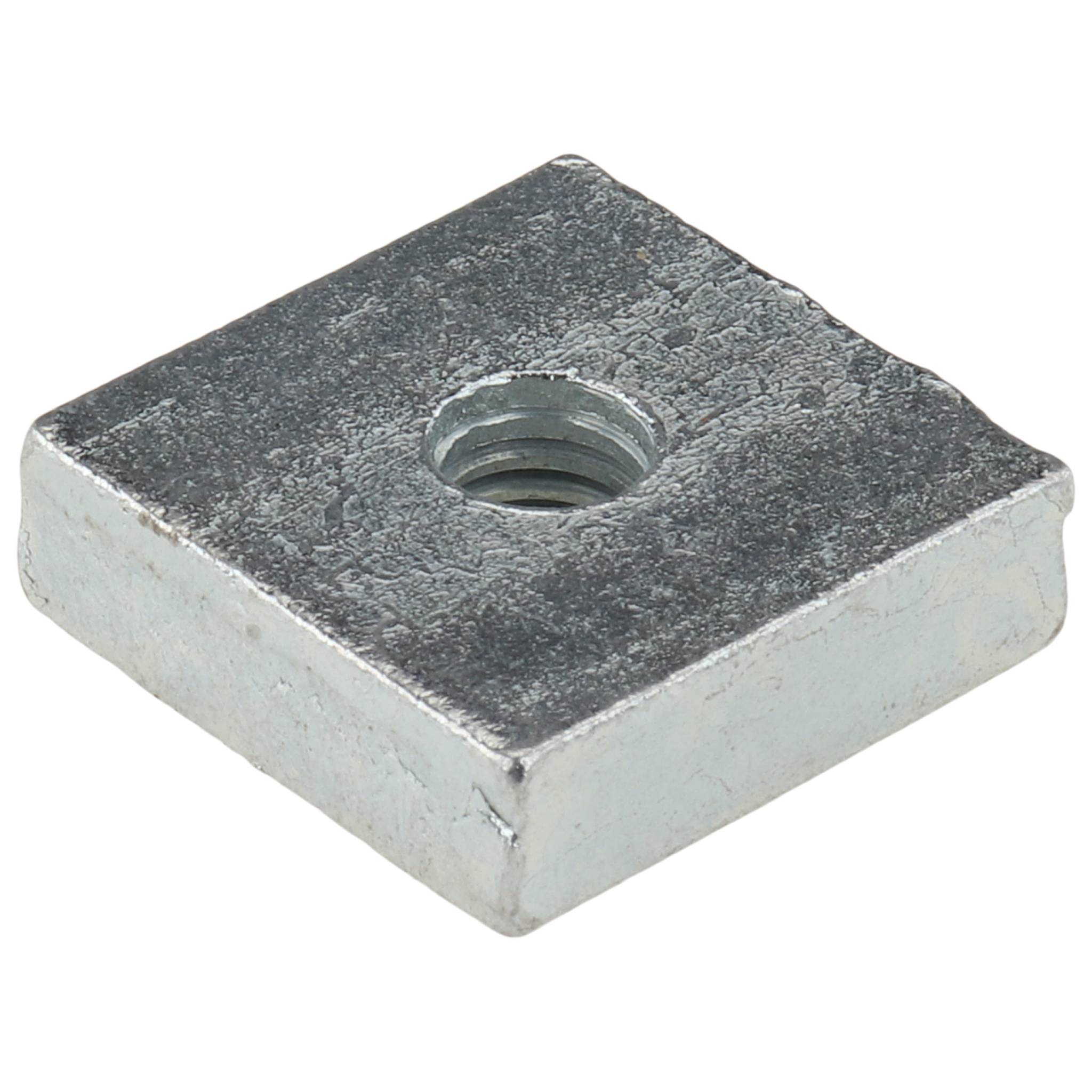 Gewindeplatte M6, 20x20x6, Stahl, verzinkt