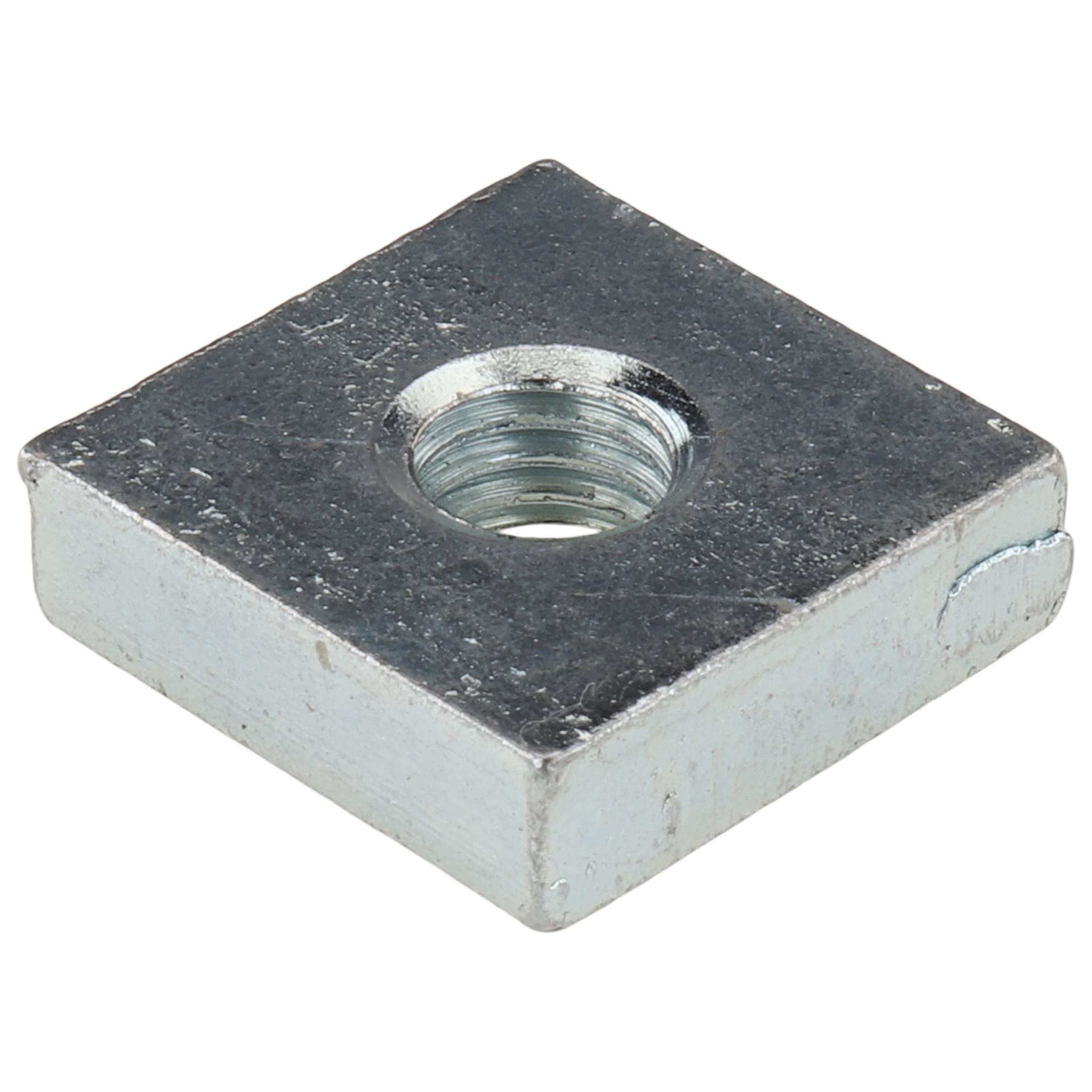 Gewindeplatte M8, 20x20x6, Stahl, verzinkt