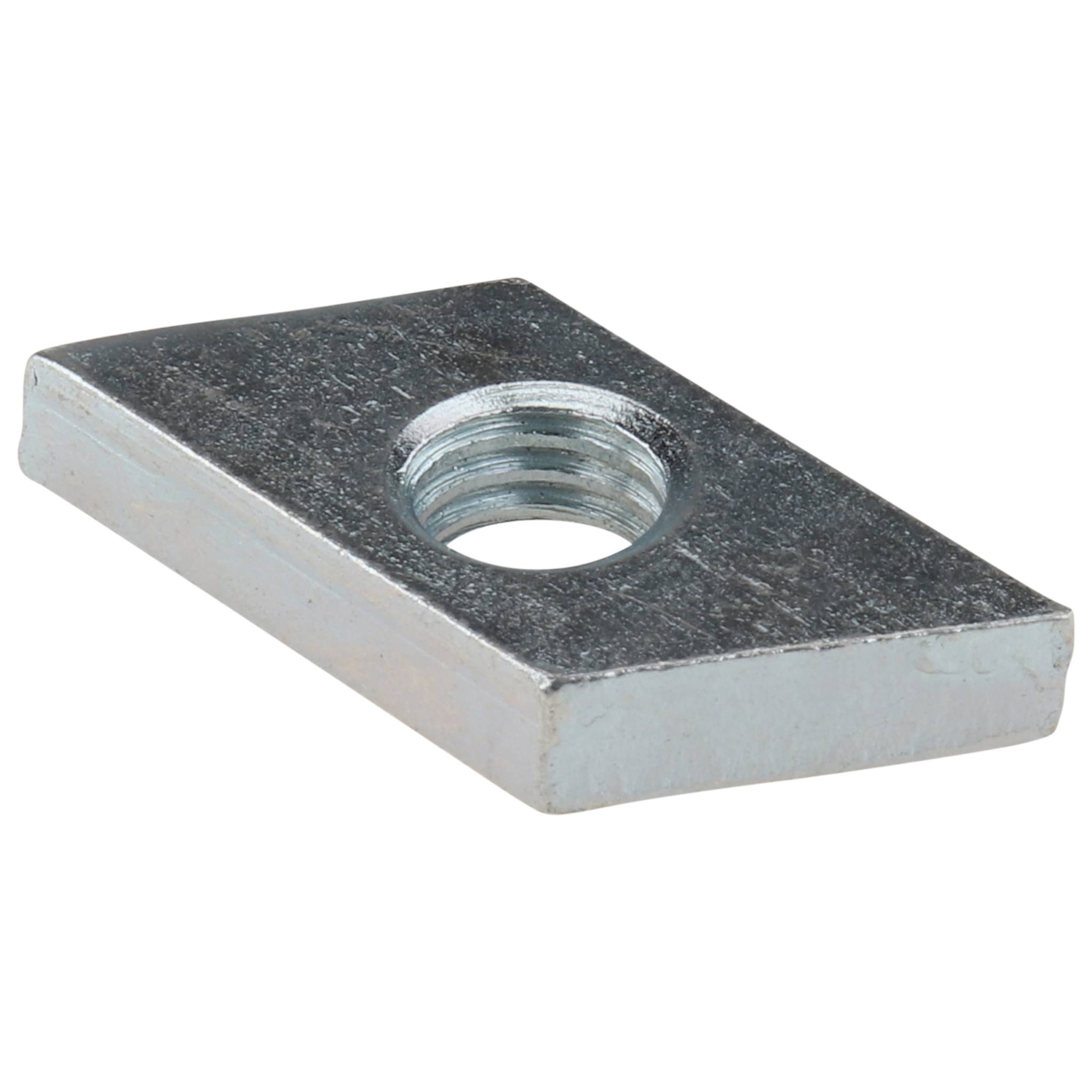 Rhombus-Gewindeplatte M8, 19x13x5, Stahl, verzinkt