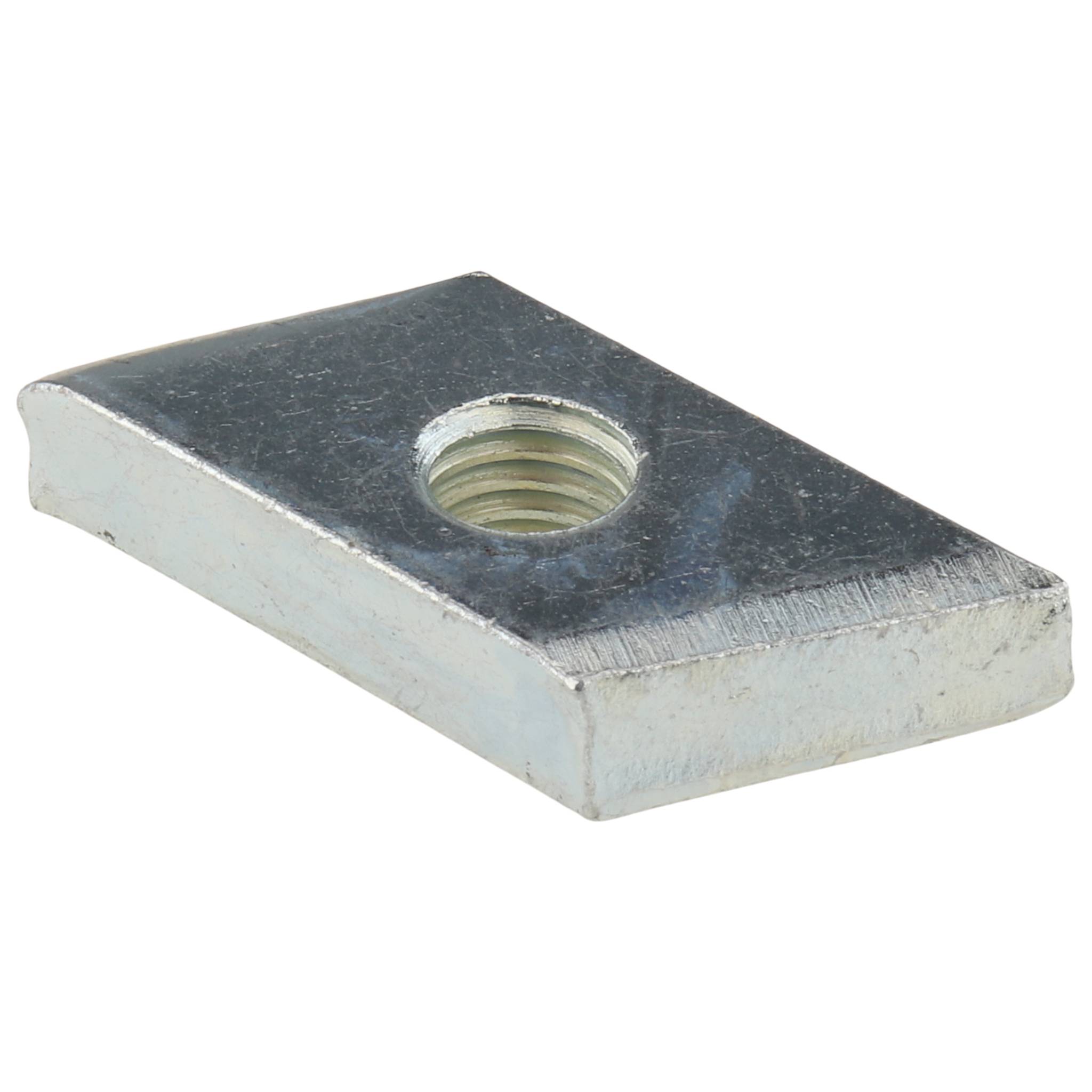 Rhombus-Gewindeplatte M8, 23x15x6, Stahl, verzinkt