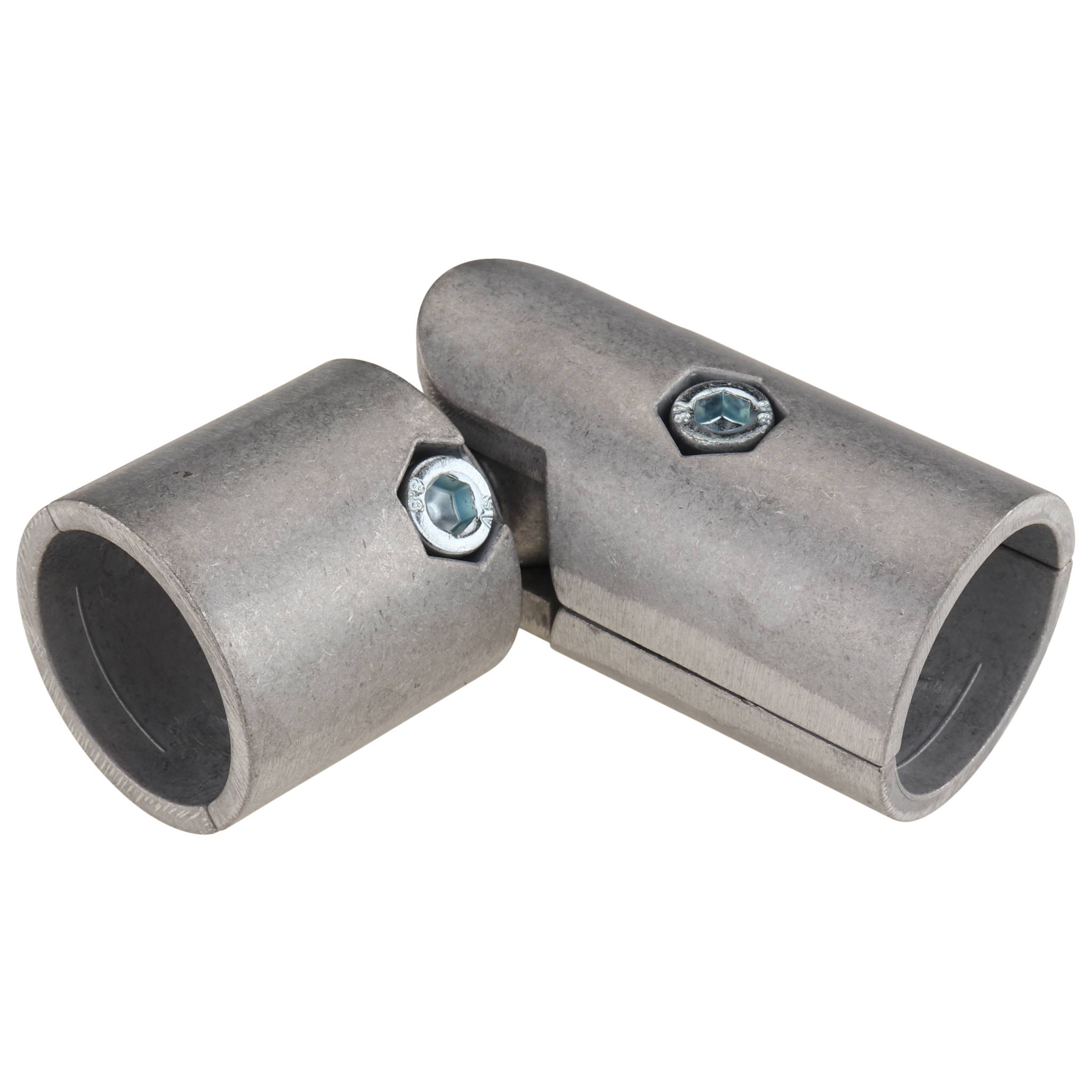 Verbinder, Aussenliegender Kugel-Stossverbinder D28, 105x34x34, Aluminiumdruckguß, blank, alufarbig