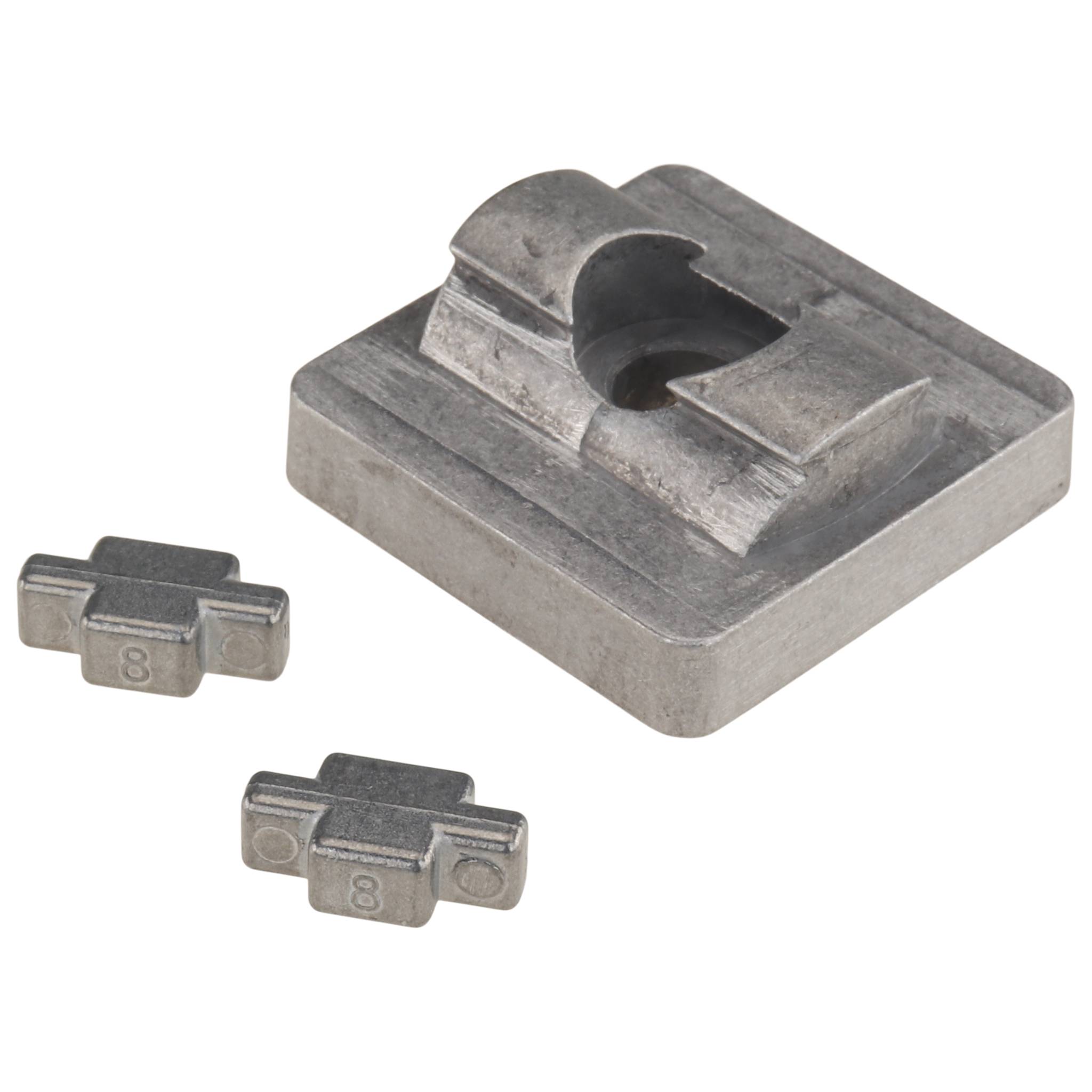 Platte, Adapterplatte, 40x40x16, Aluminiumdruckguß, blank, alufarbig