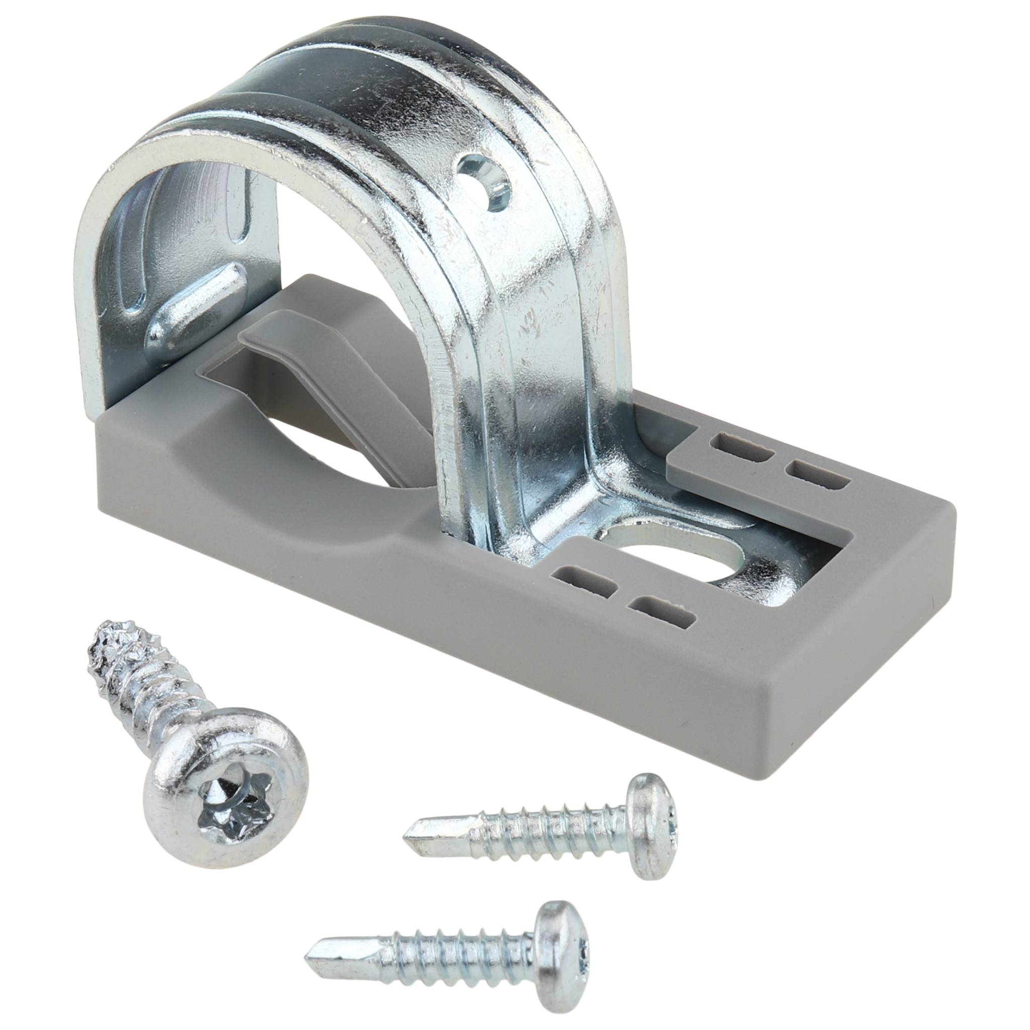 Plattenschelle, 60x28x38, Kunststoff / Stahl, grau