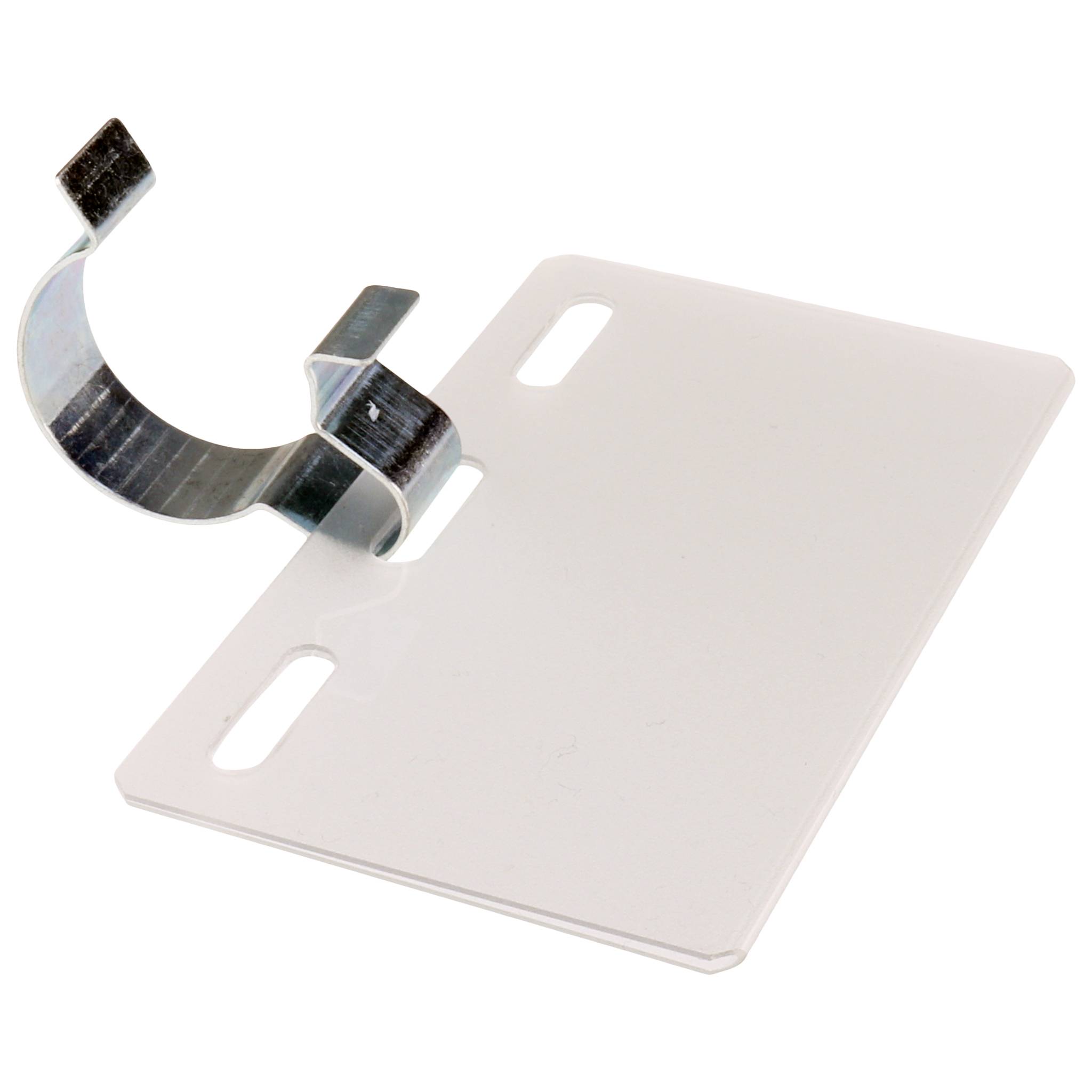 Halter, Etikettenhalter, 104x59.7x30, Kunststoff, transparent