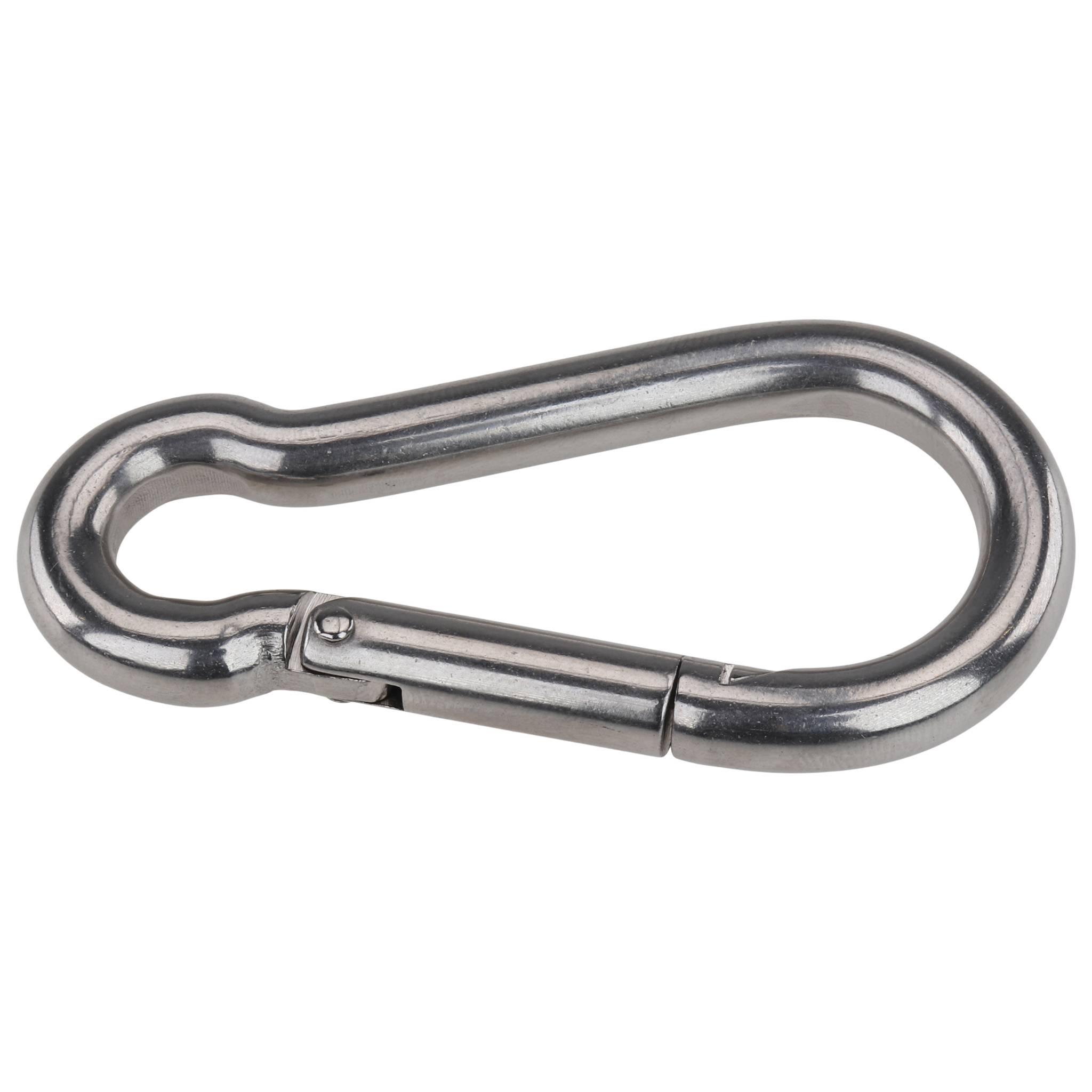 Karabinerhaken, 80x40x8, Edelstahl, blank