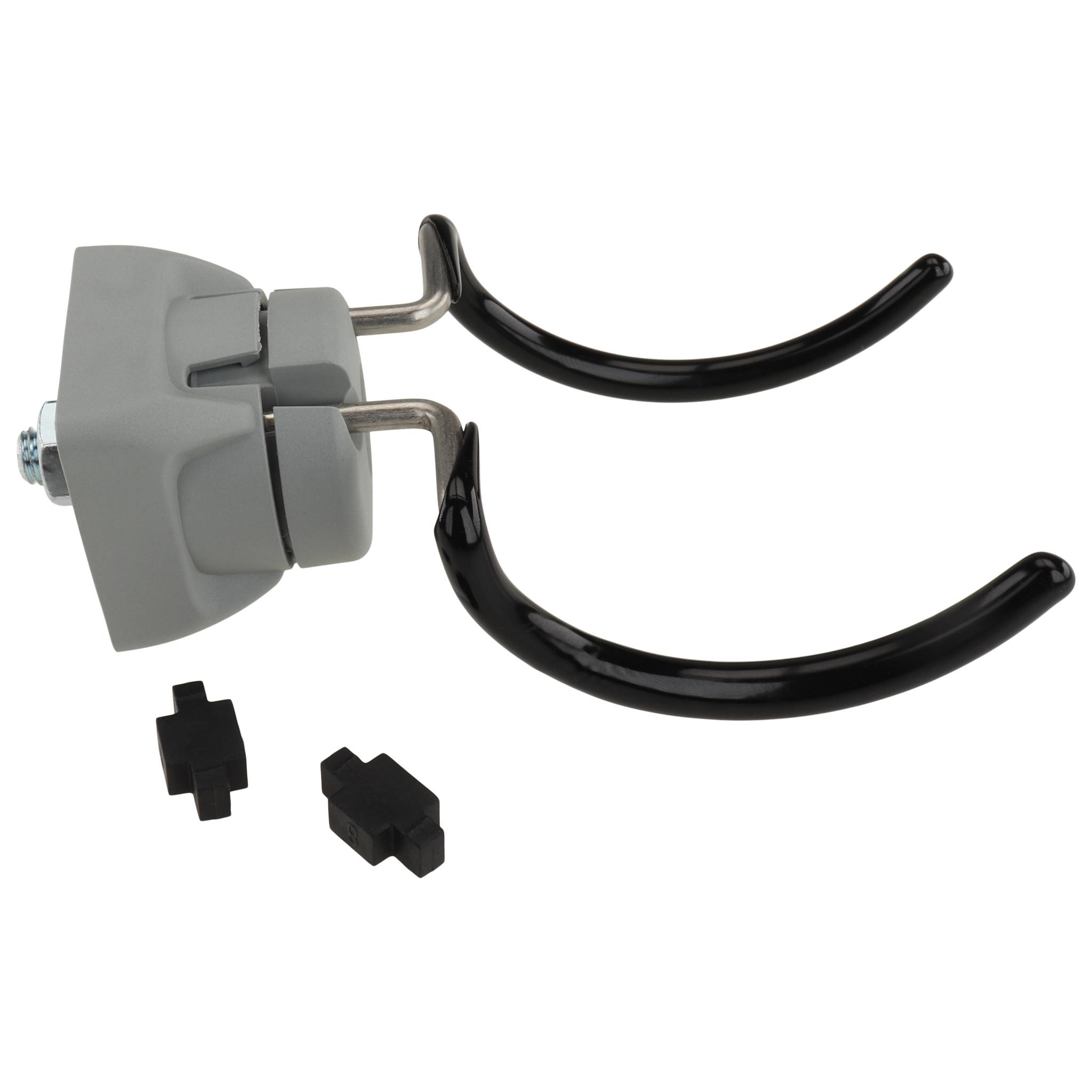 Werkzeug-Doppelhaken FX R35-67, 118x67x40, Kunststoff / Stahl / Edelstahl, PVC beschichtet, grau