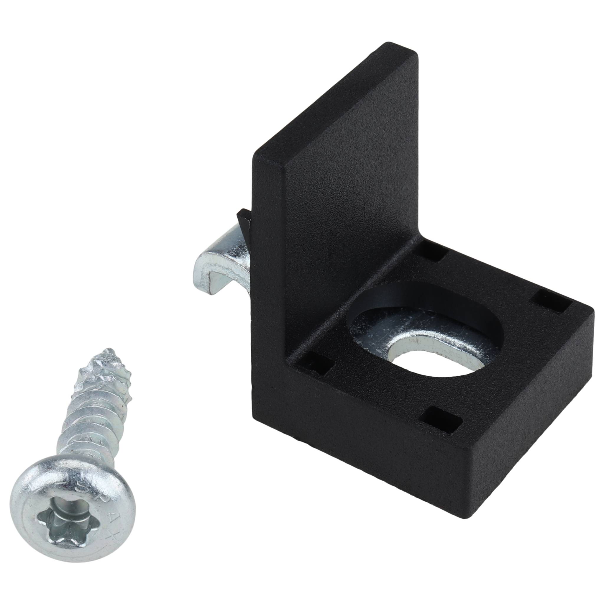 Winkel, Klemmwinkel, 32x25x25, Stahl, schwarz