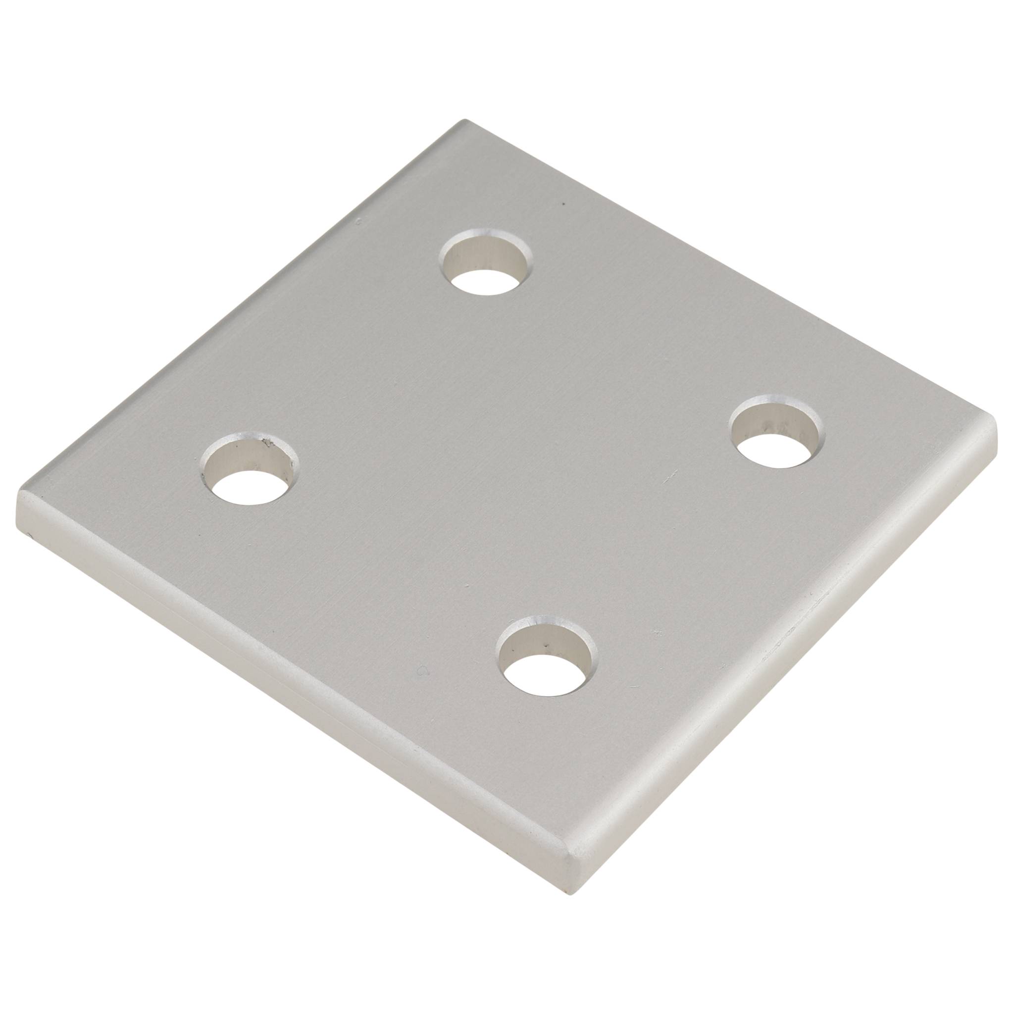 Platte, Verbinderplatte, 57x57x5, Aluminium, eloxiert, alufarbig