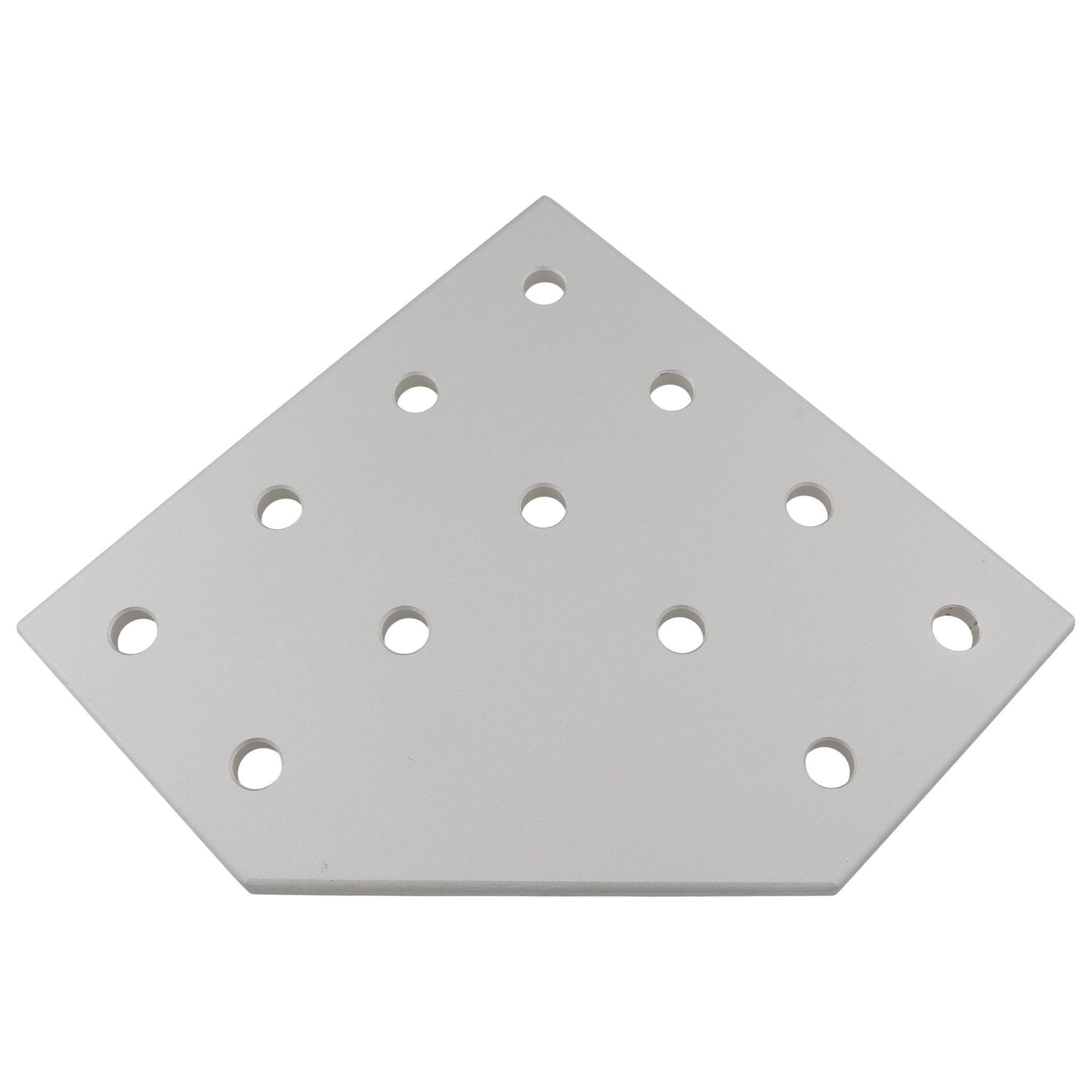 Platte, Verbinderplatte, 118,5x118,5x5, Aluminium, eloxiert, alufarbig